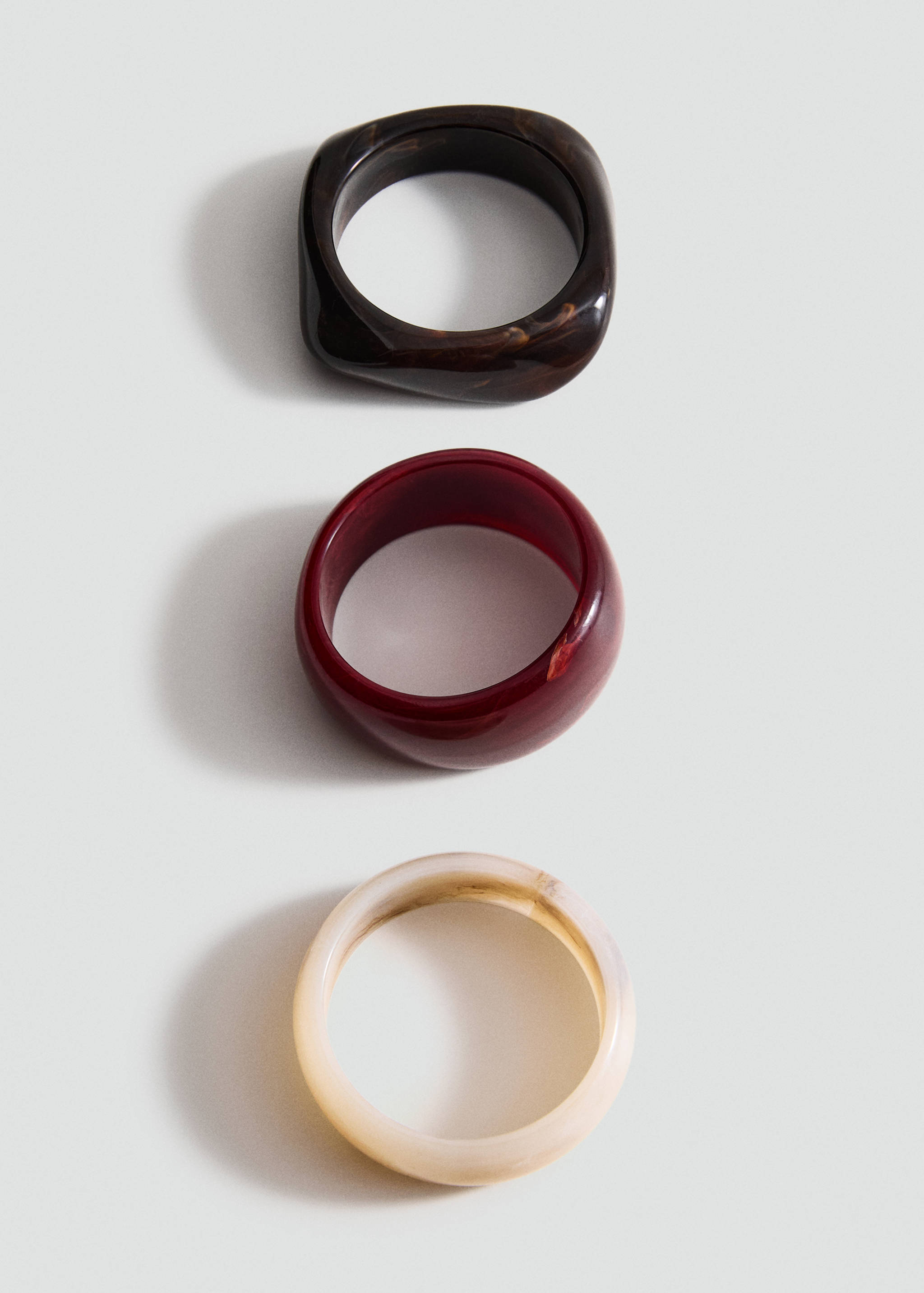 Set of 3 combined volume maxi bracelets - Article without model