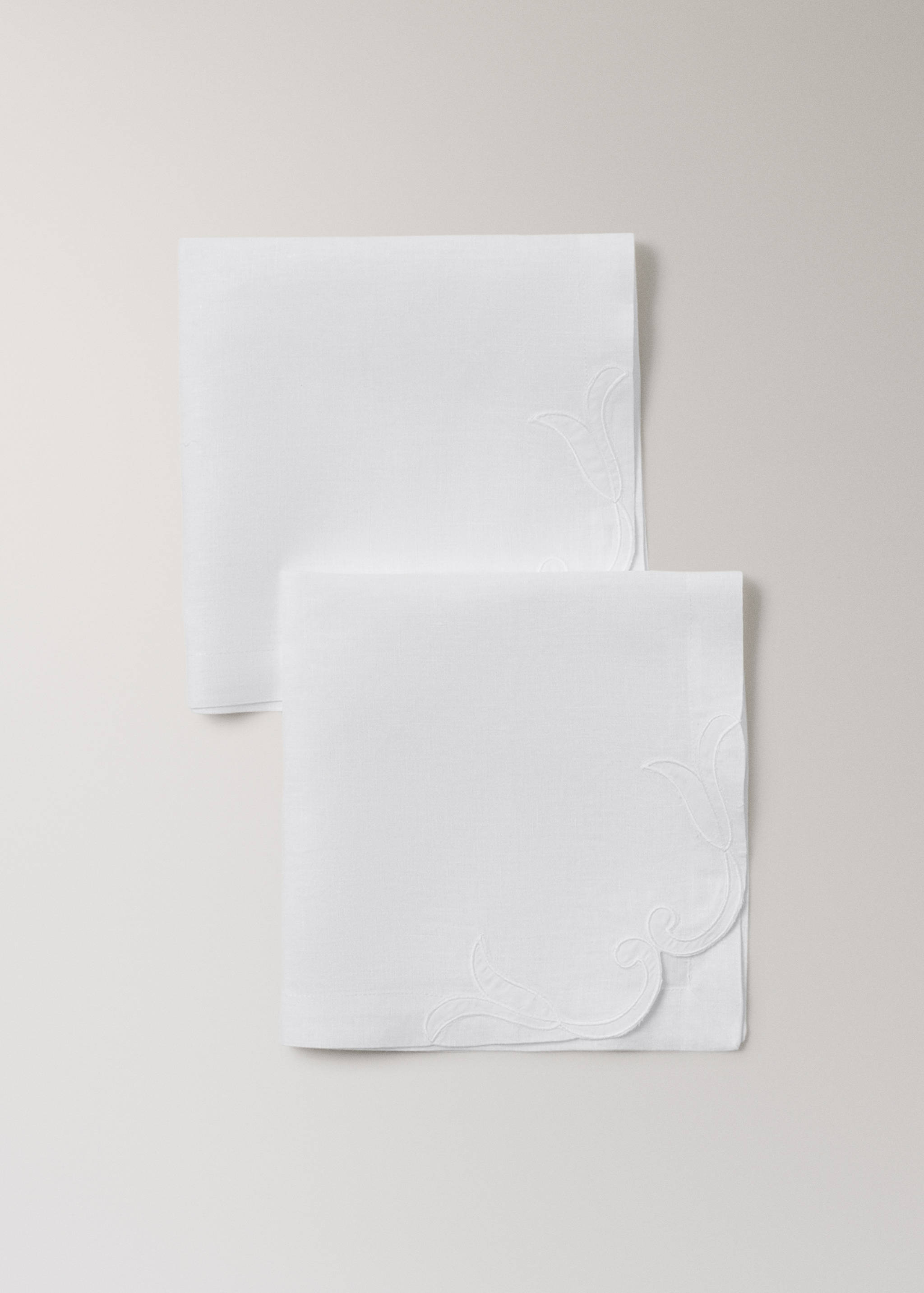 Serviettes de table lin broderie à la main - Détail de l'article 1