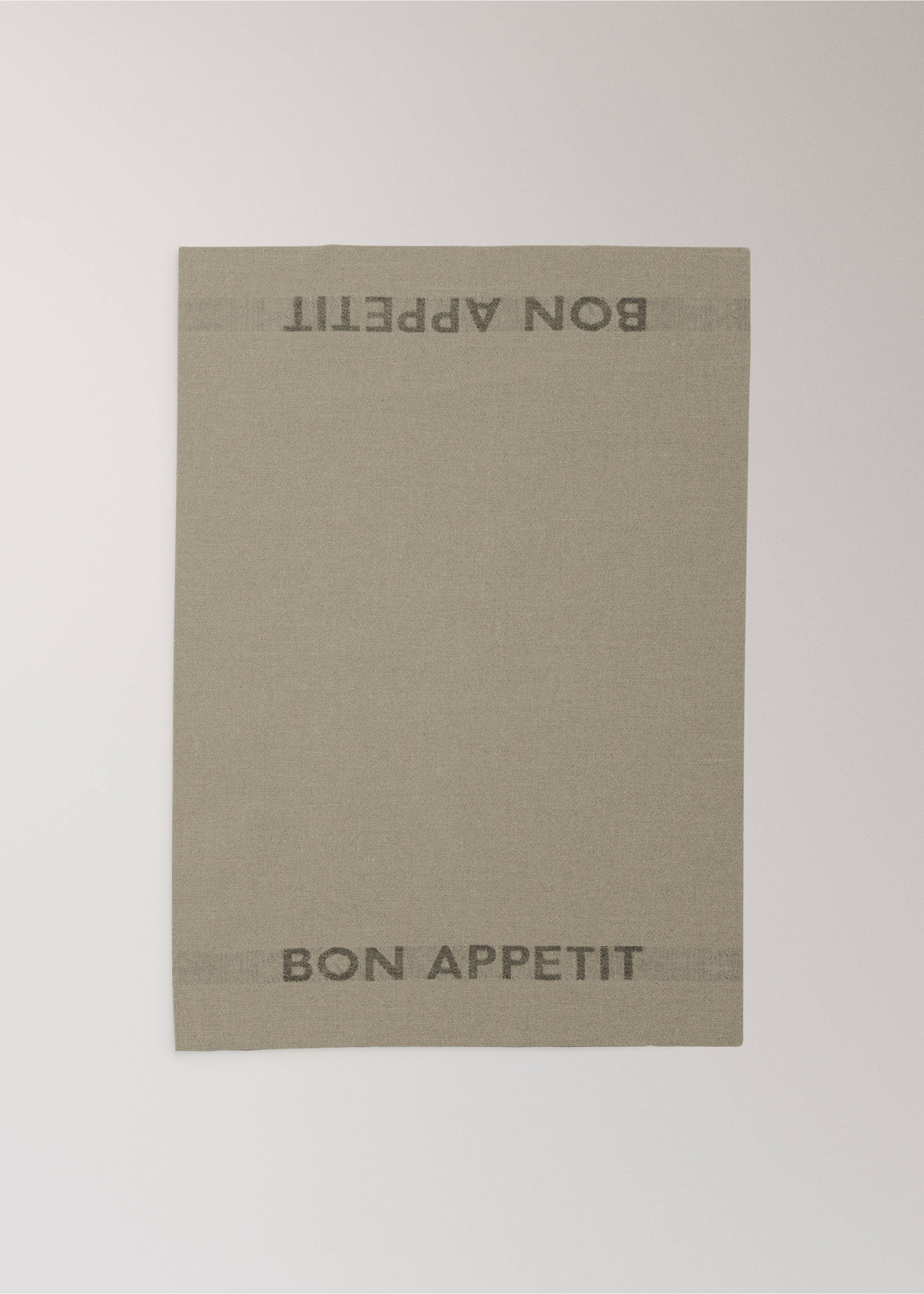 Kjøkkenhåndkle i lin med broderte detaljer - Artikkeldetalj 2, Lyst/pastell brun. Ref: 17084127-00.