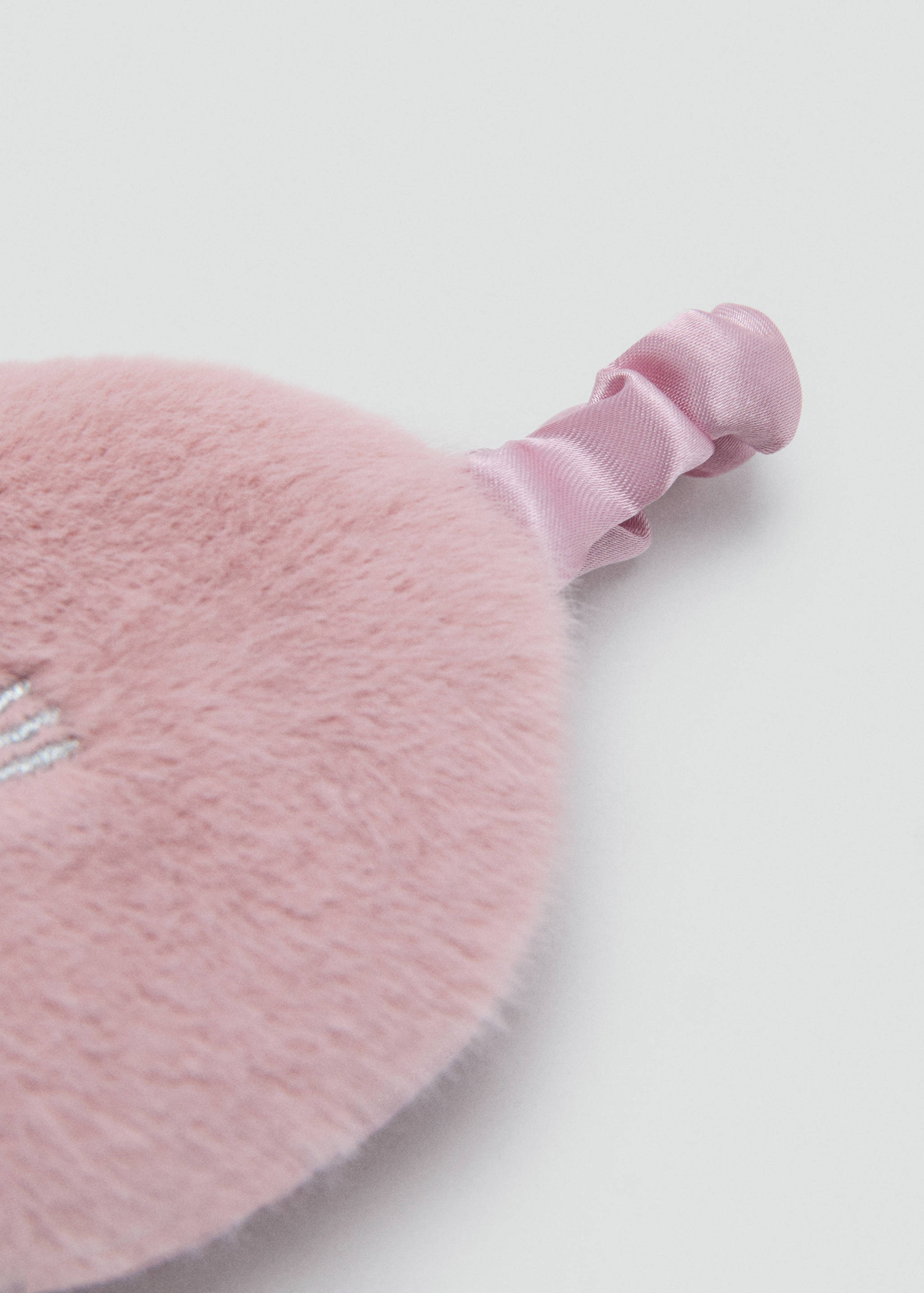 Animal-print fur-effect eye mask - Details of the article 1