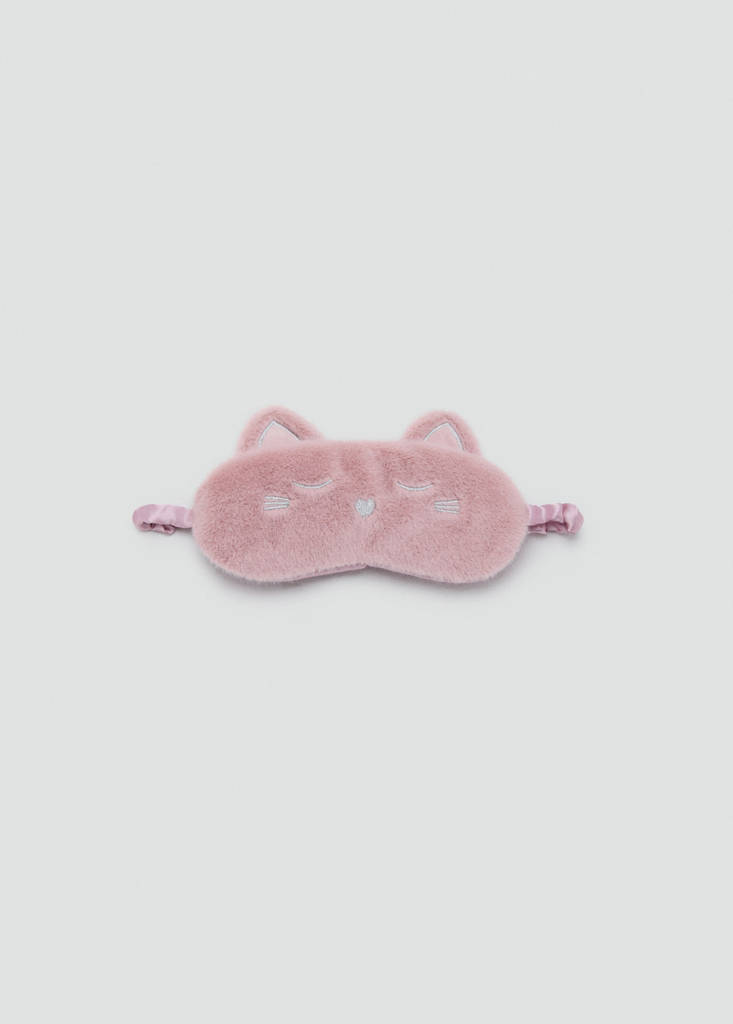 MANGO KIDS - Masque animal en peluche rose pâle - Taille unique - Fille