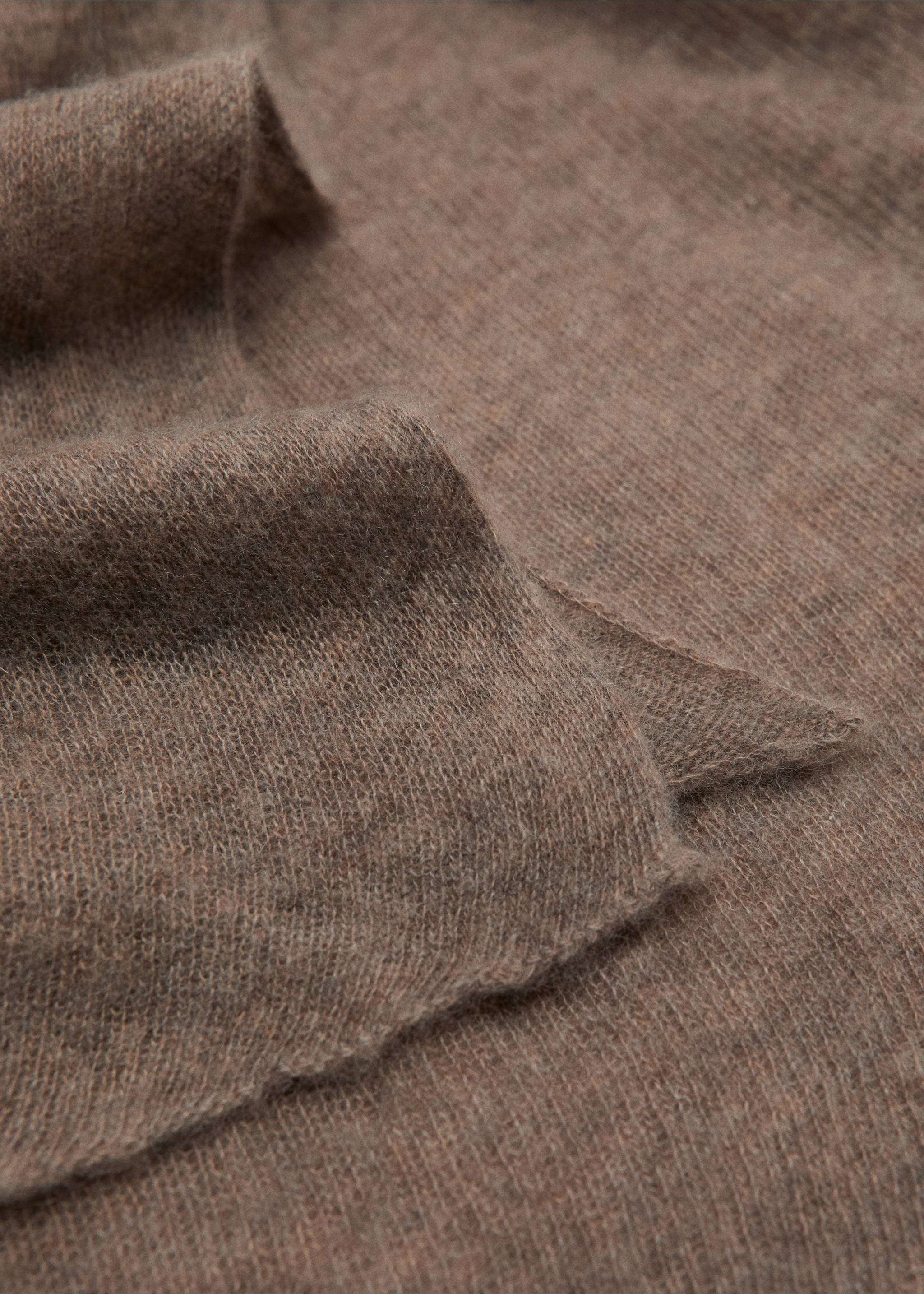 100% cashmere scarf - Medium plane, Medium Brown. Ref: 17084131-00.