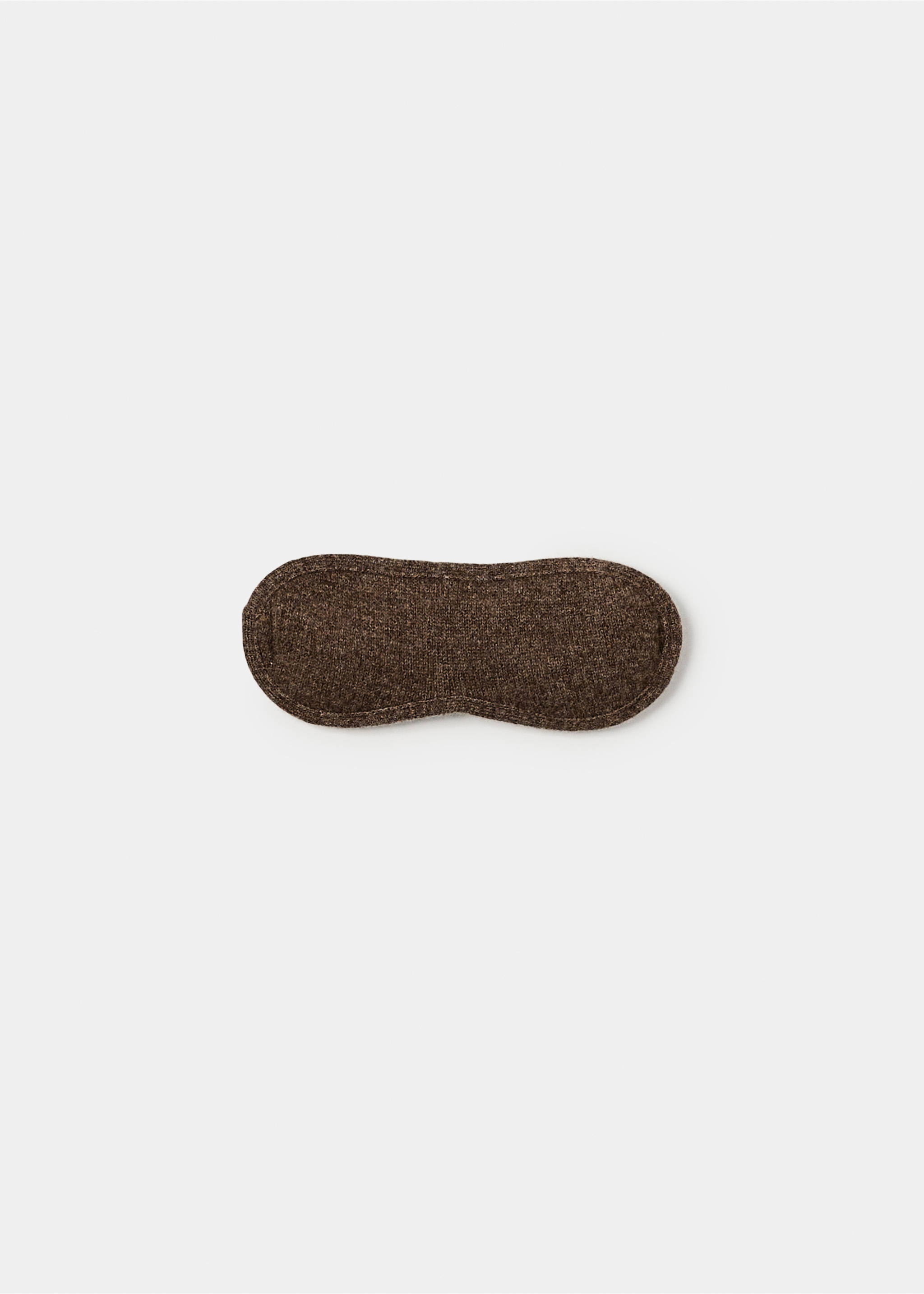 Cashmere eye mask - Article without model, Medium Brown. Ref: 17084132-00.