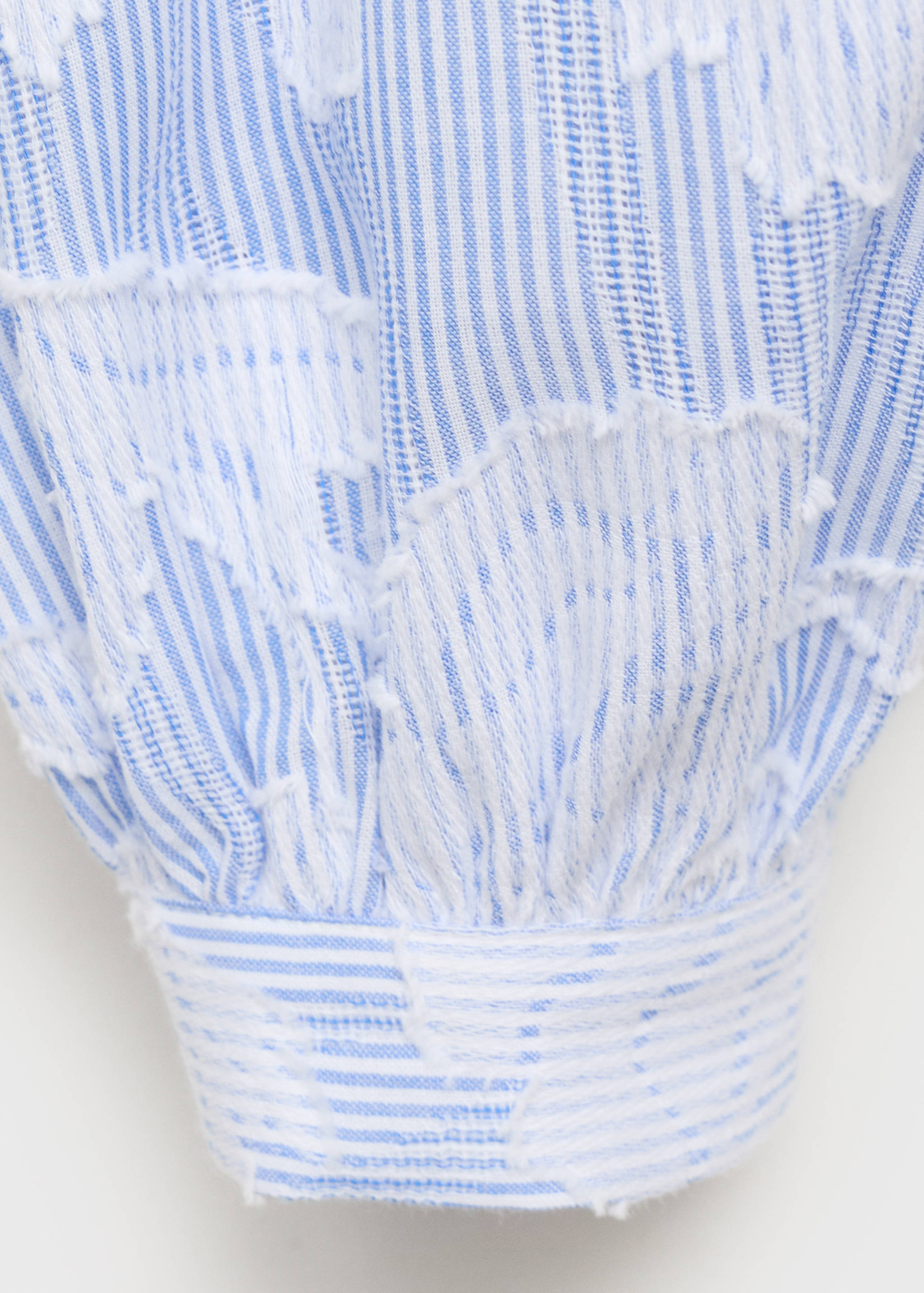 Striped shirt with embroidered details - Details of the article 0