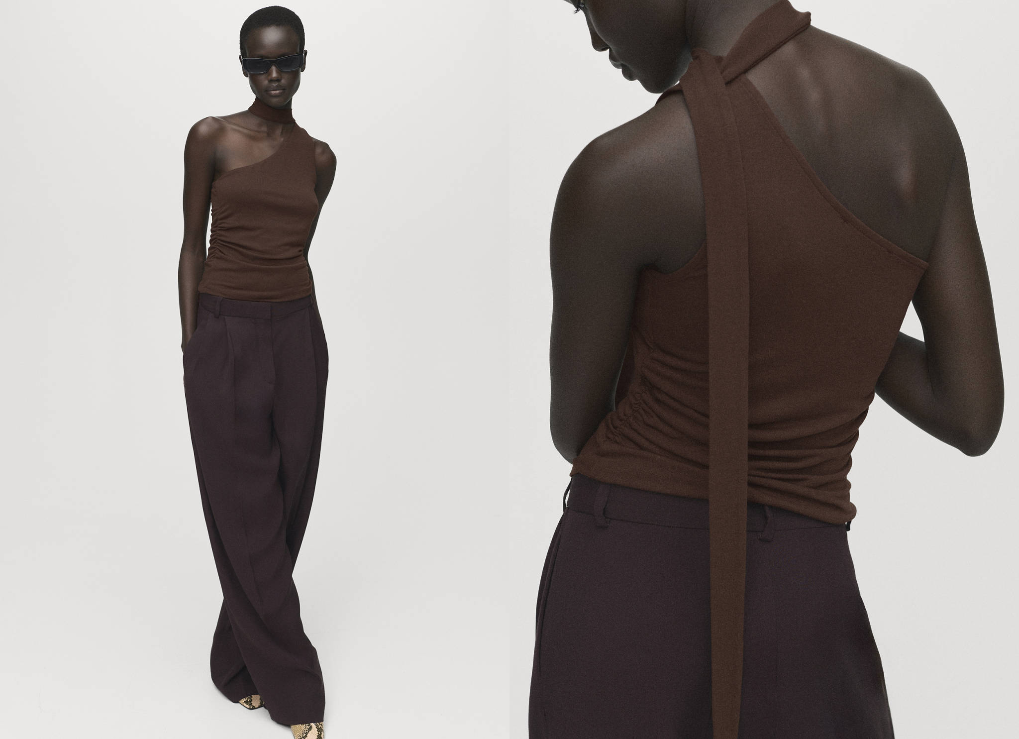 Asymmetrical foulard top - Panoramic plane
