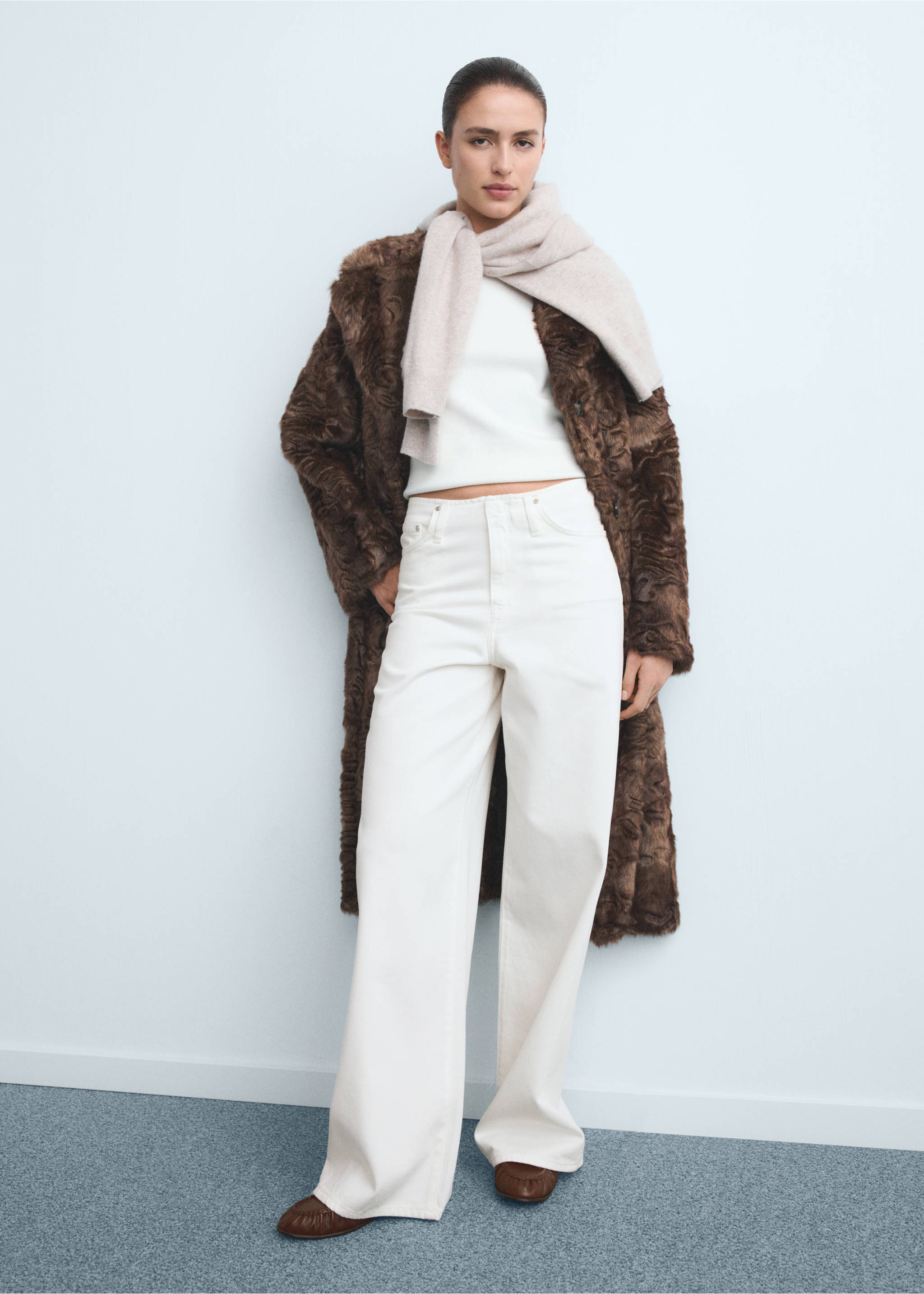 Low-rise wideleg jeans - General plane, Off White. Ref: 17084138-00.