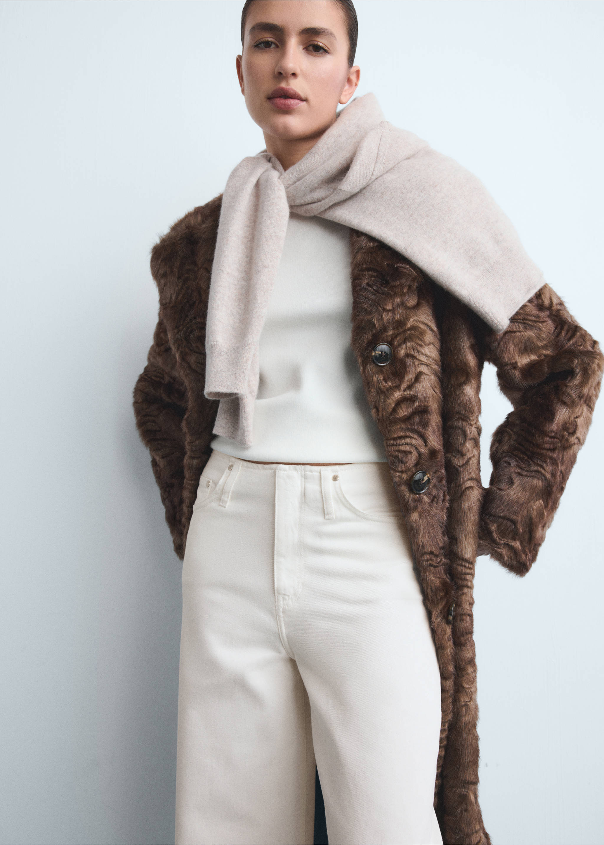 Low-rise wideleg jeans - Details of the article 1, Off White. Ref: 17084138-00.