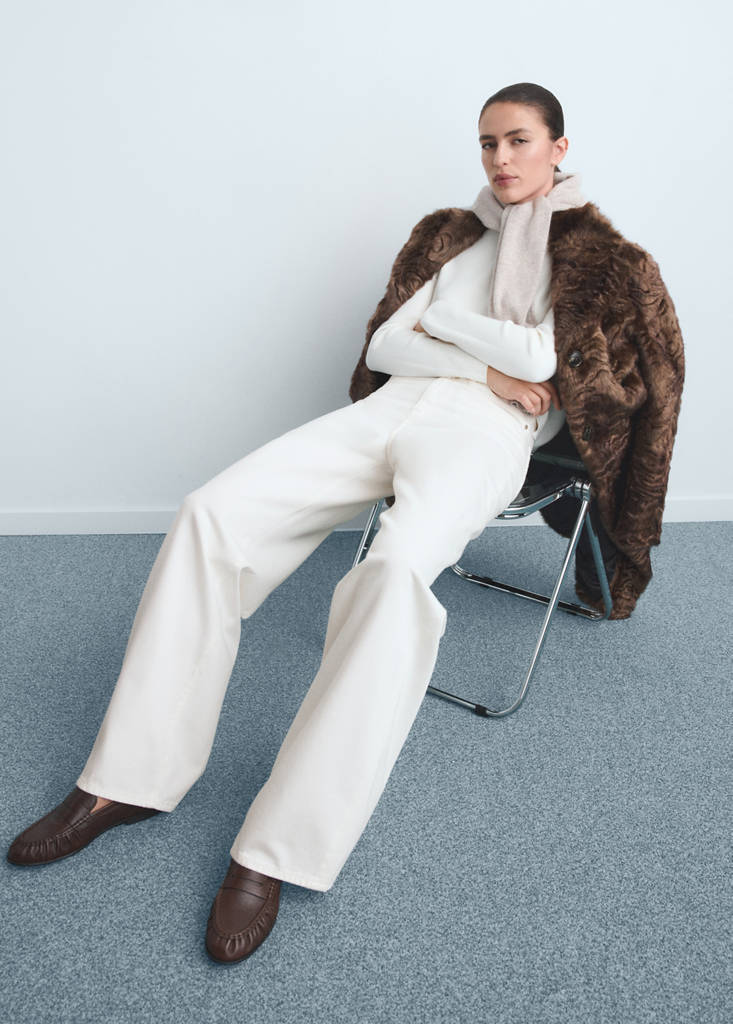 Wide leg mid-rise jeans — Off White