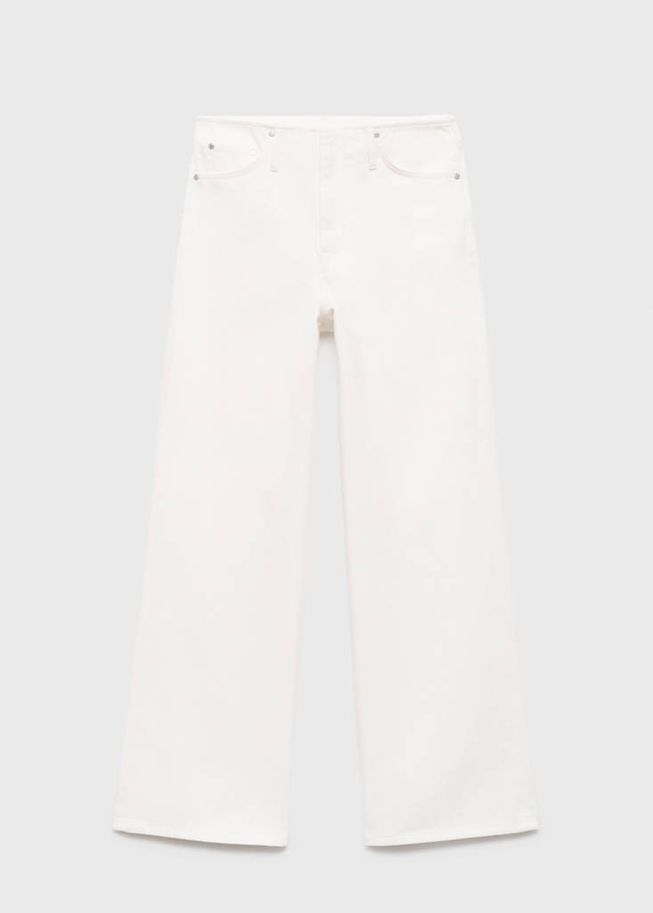 Wide leg mid-rise jeans — Off White