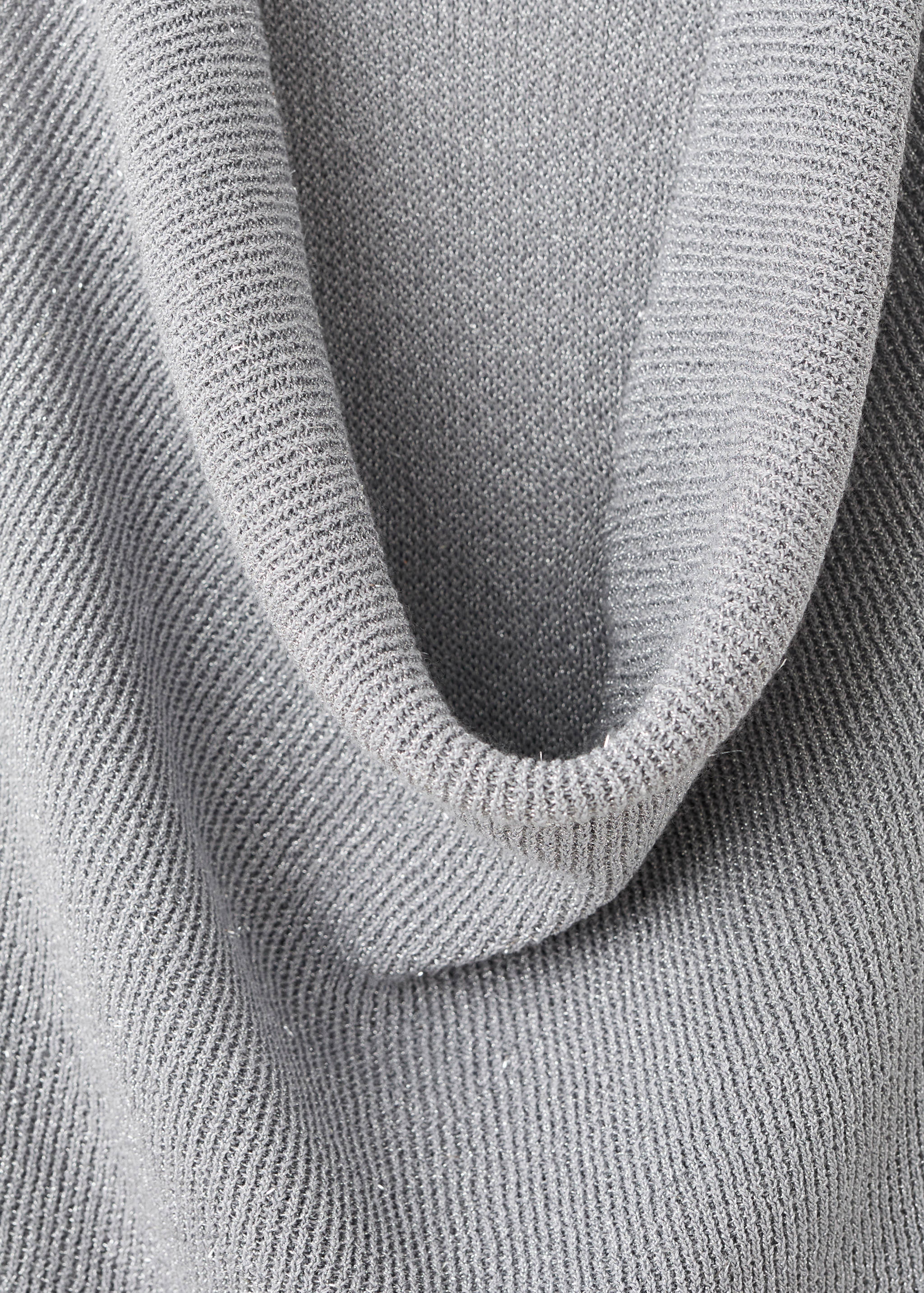 Lurex knitted top with draped neck - Details of the article 8