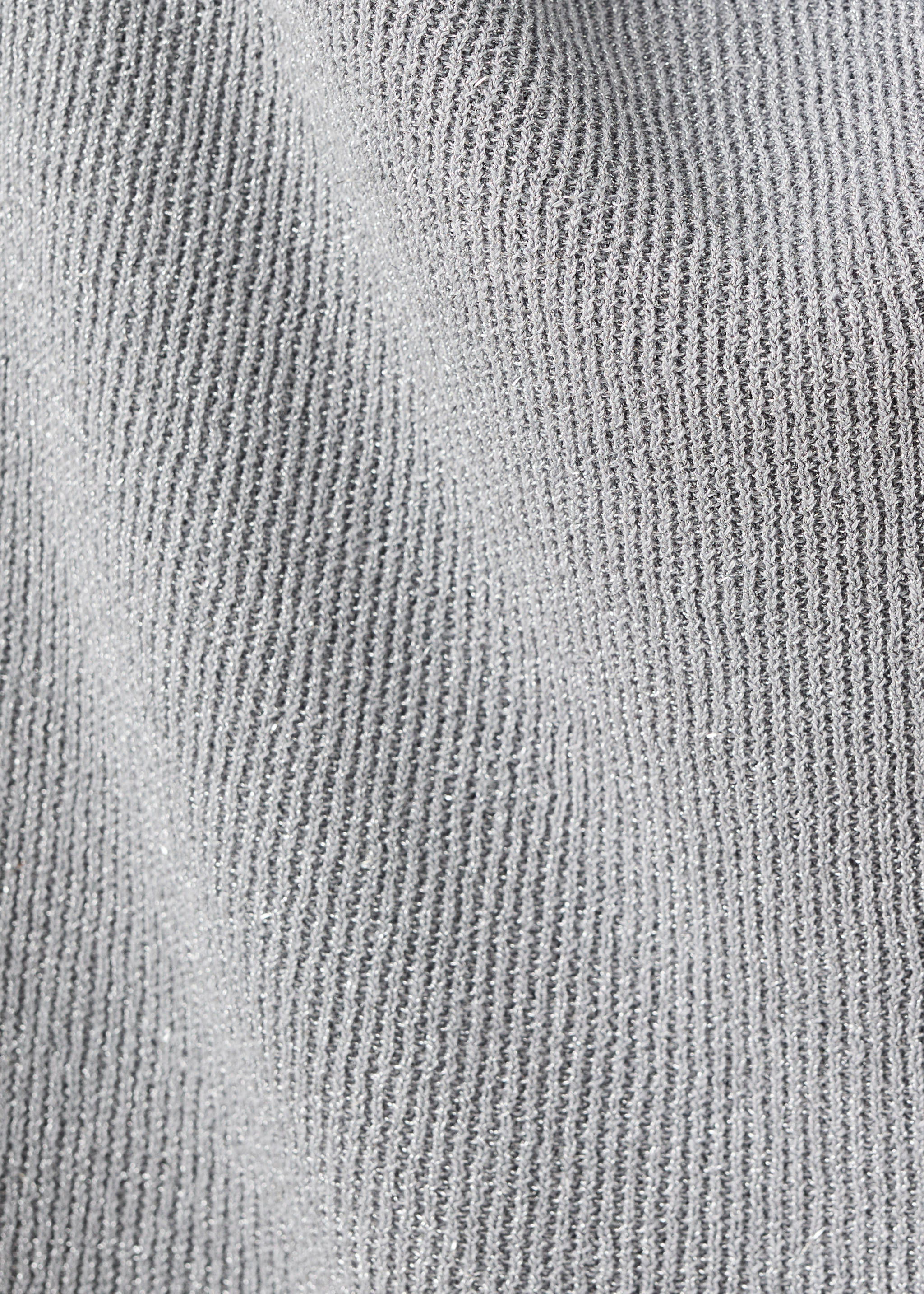 Lurex knitted top with draped neck - Details of the article 0