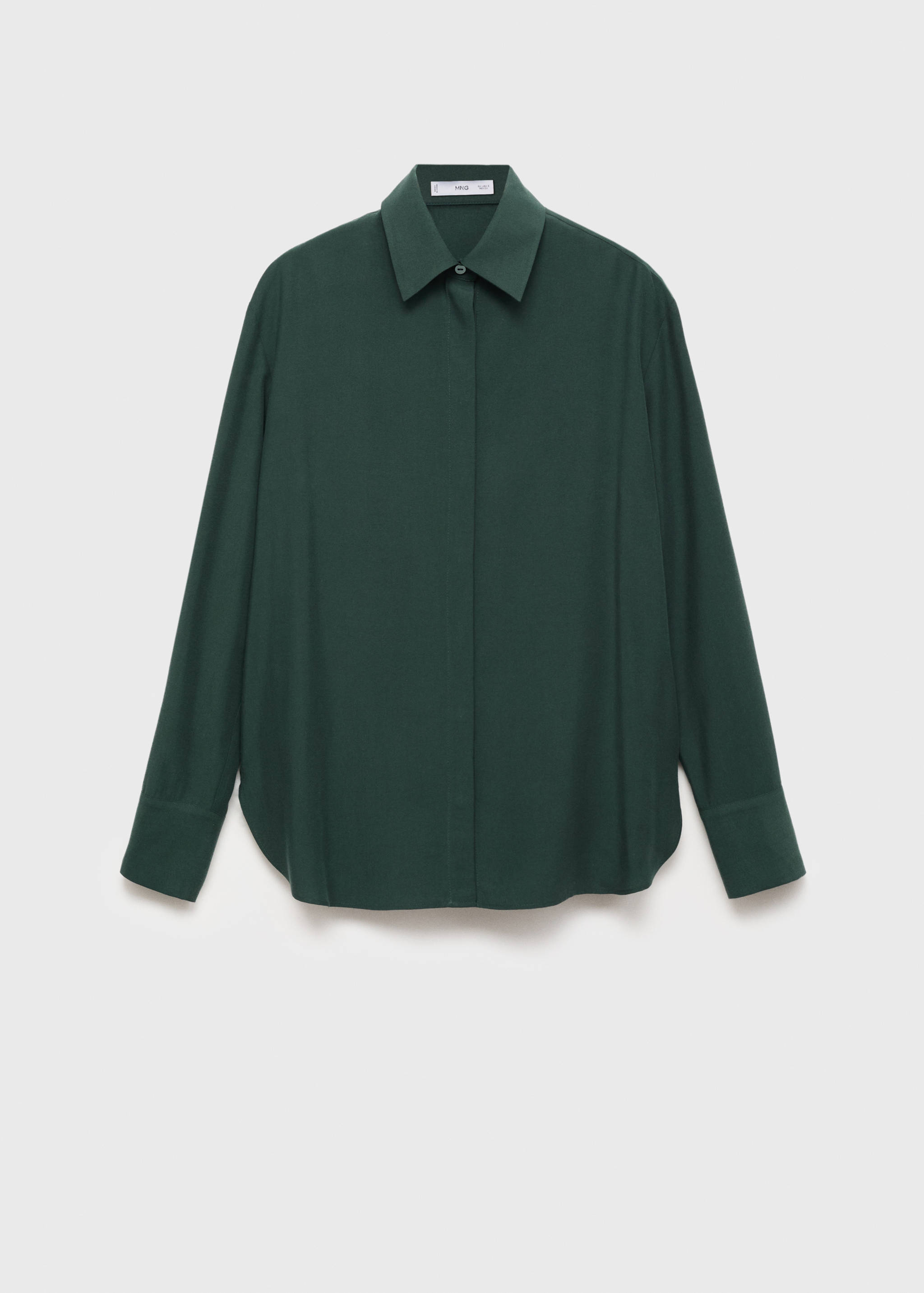 Lyocell shirt with hidden buttons - Article without model