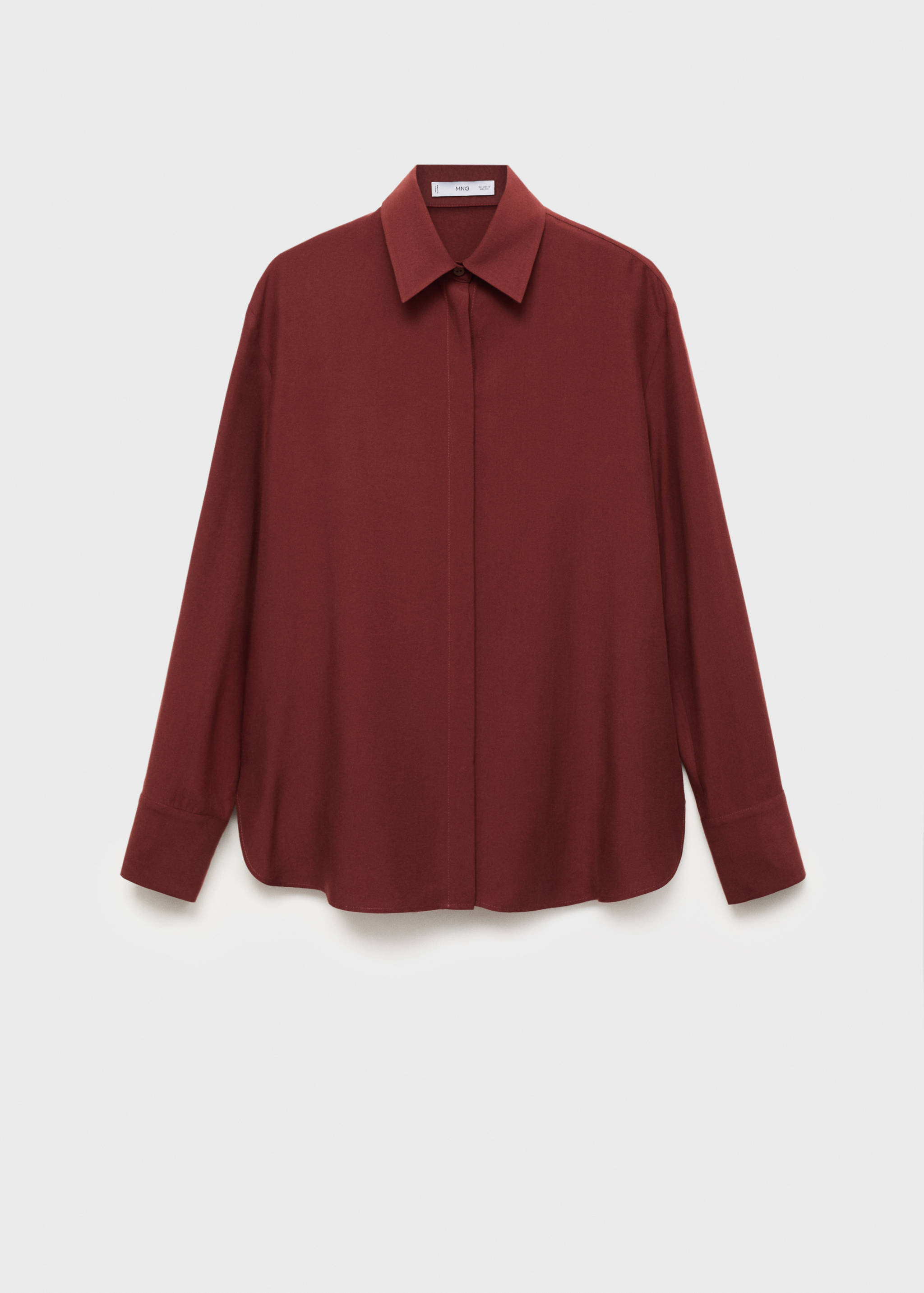 Lyocell shirt with hidden buttons - Article without model
