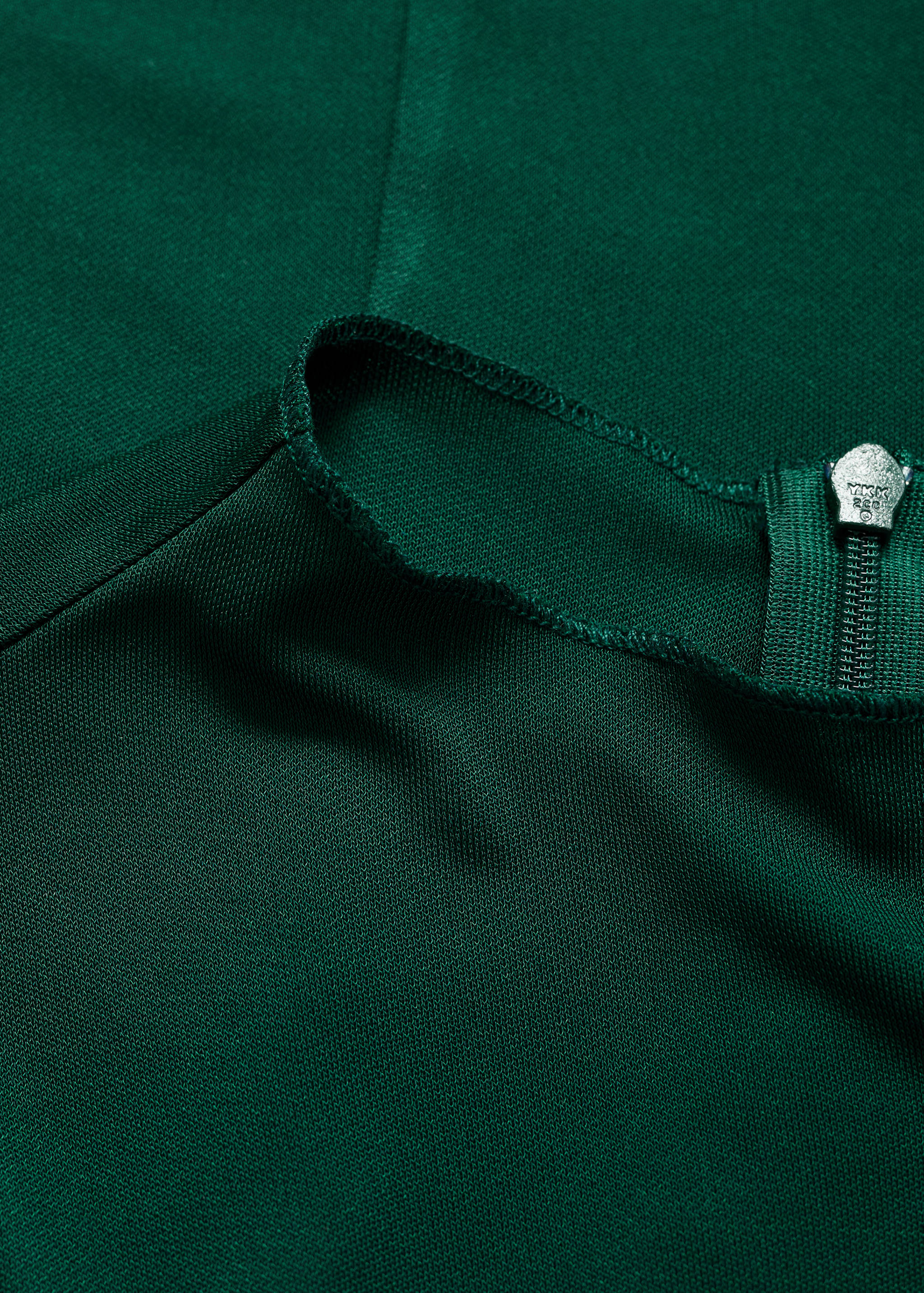 Godet dress with a perkins collar - Details of the article 0