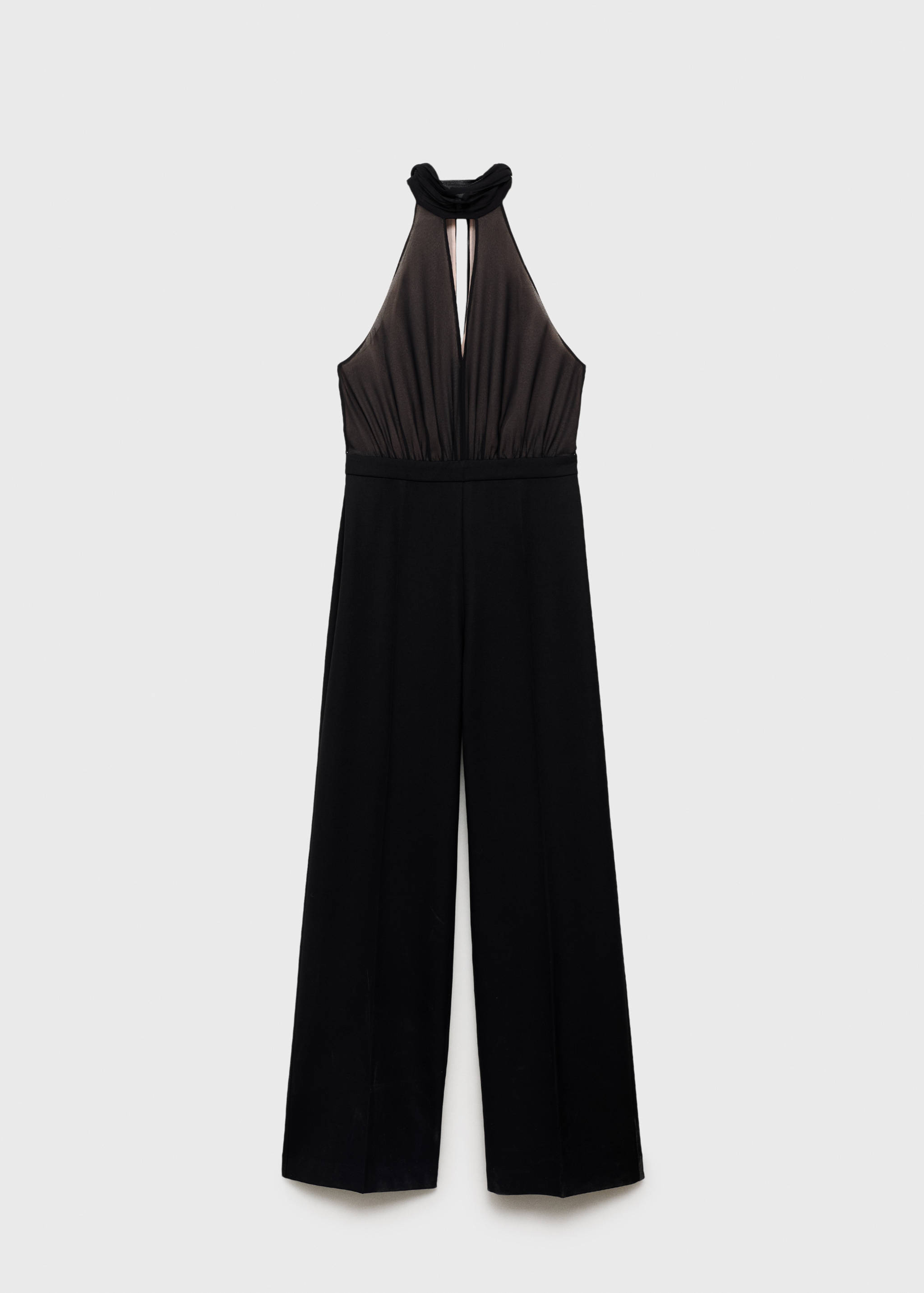 Halter-neck jumpsuit with scarf - Article without model