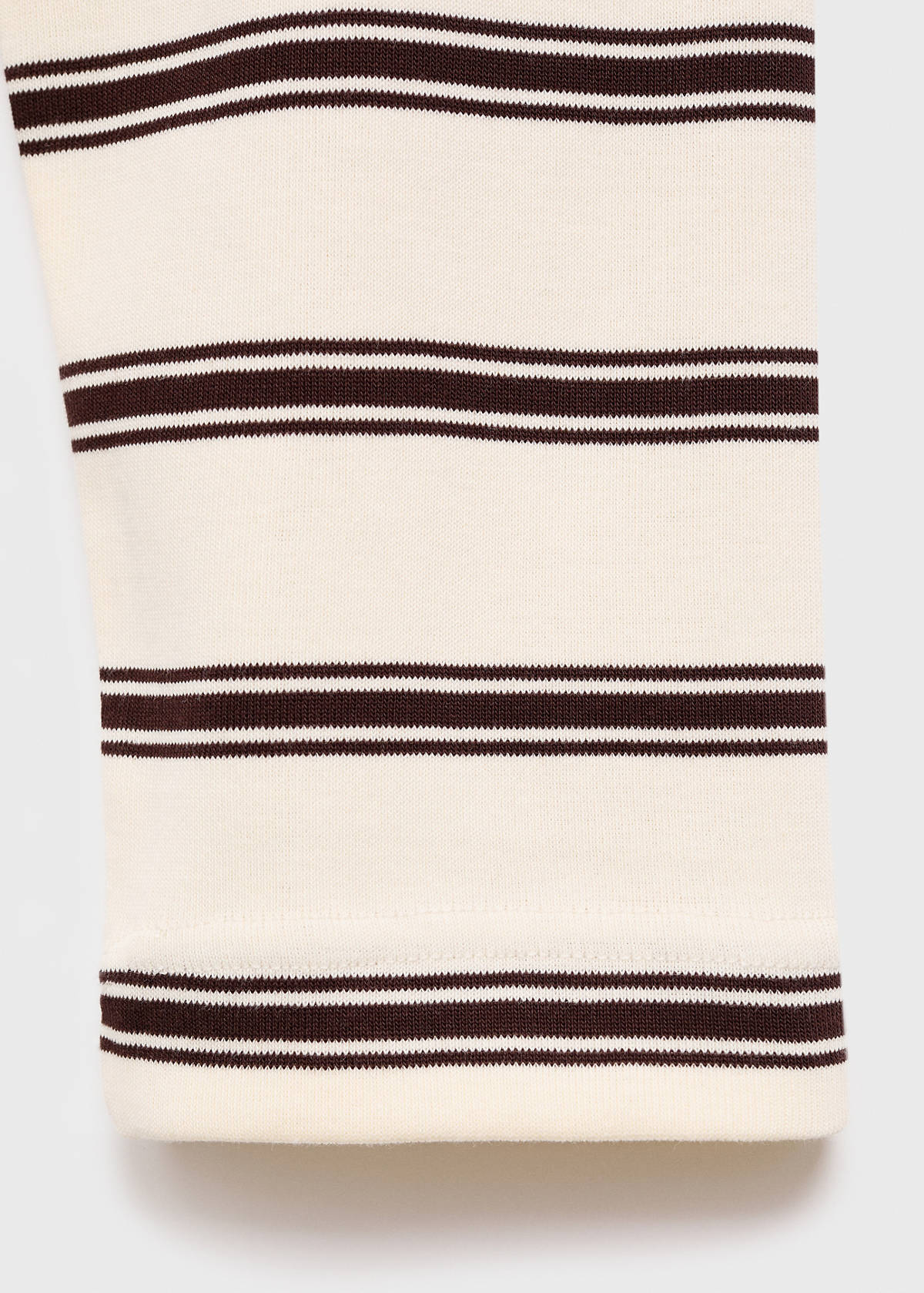 Striped cotton-blend sweatshirt — Ecru