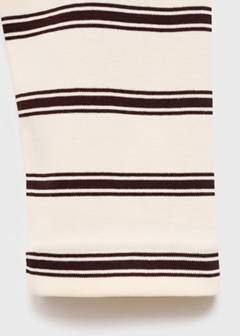 Striped cotton-blend sweatshirt — Ecru 7