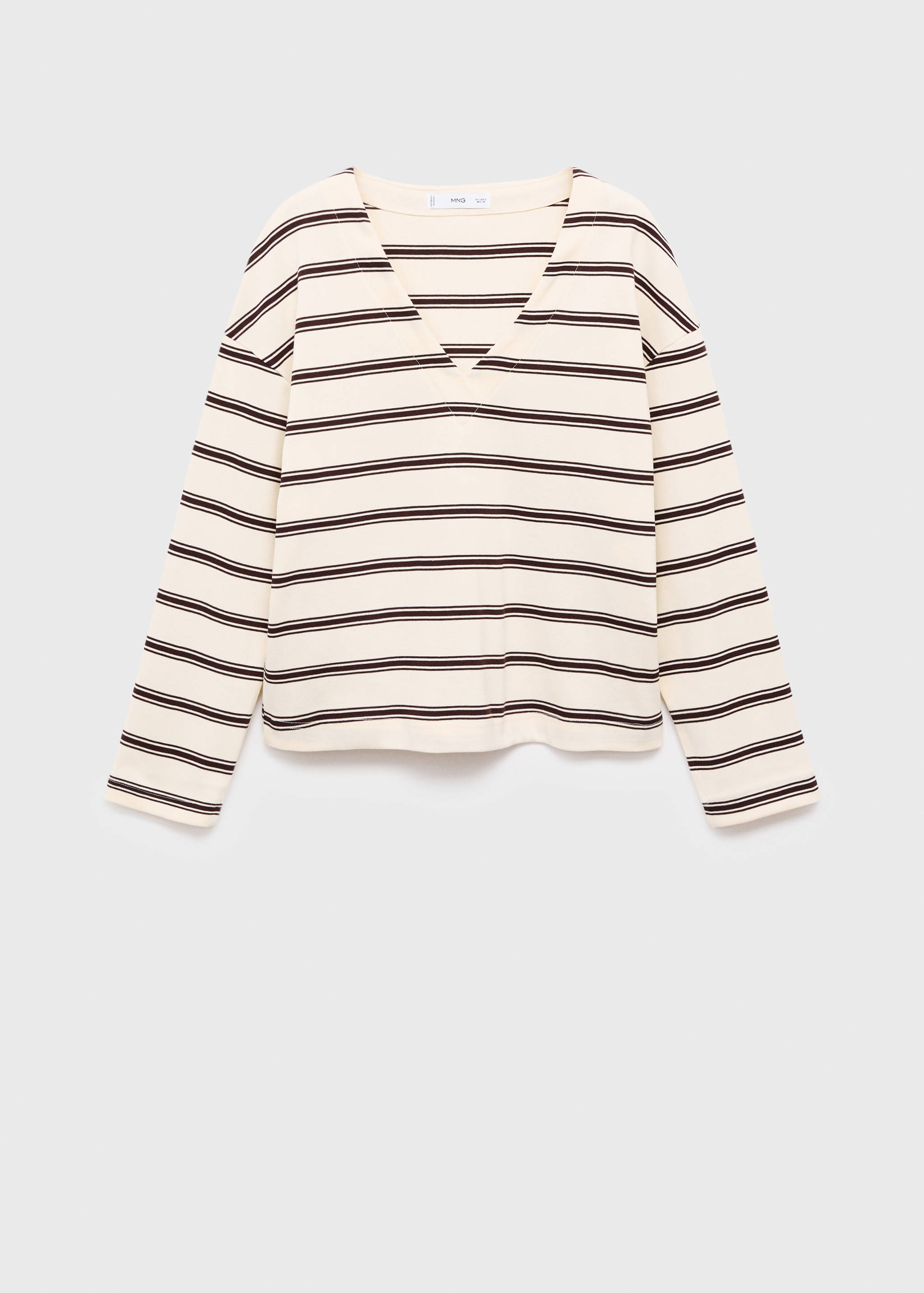 Sweat-shirt coton rayures - Article sans modèle