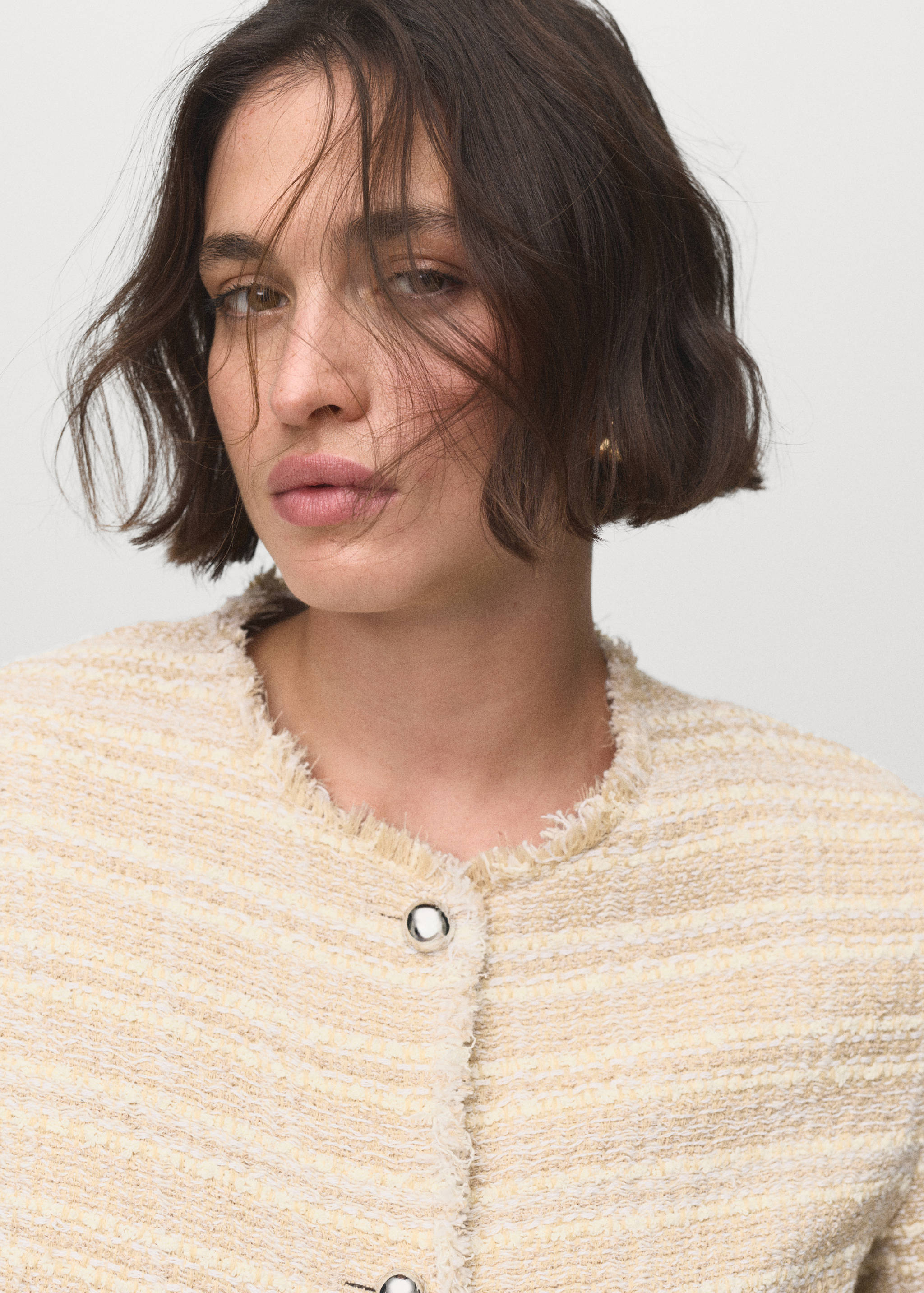 Veste tweed boutons bijoux - Détail de l'article 4