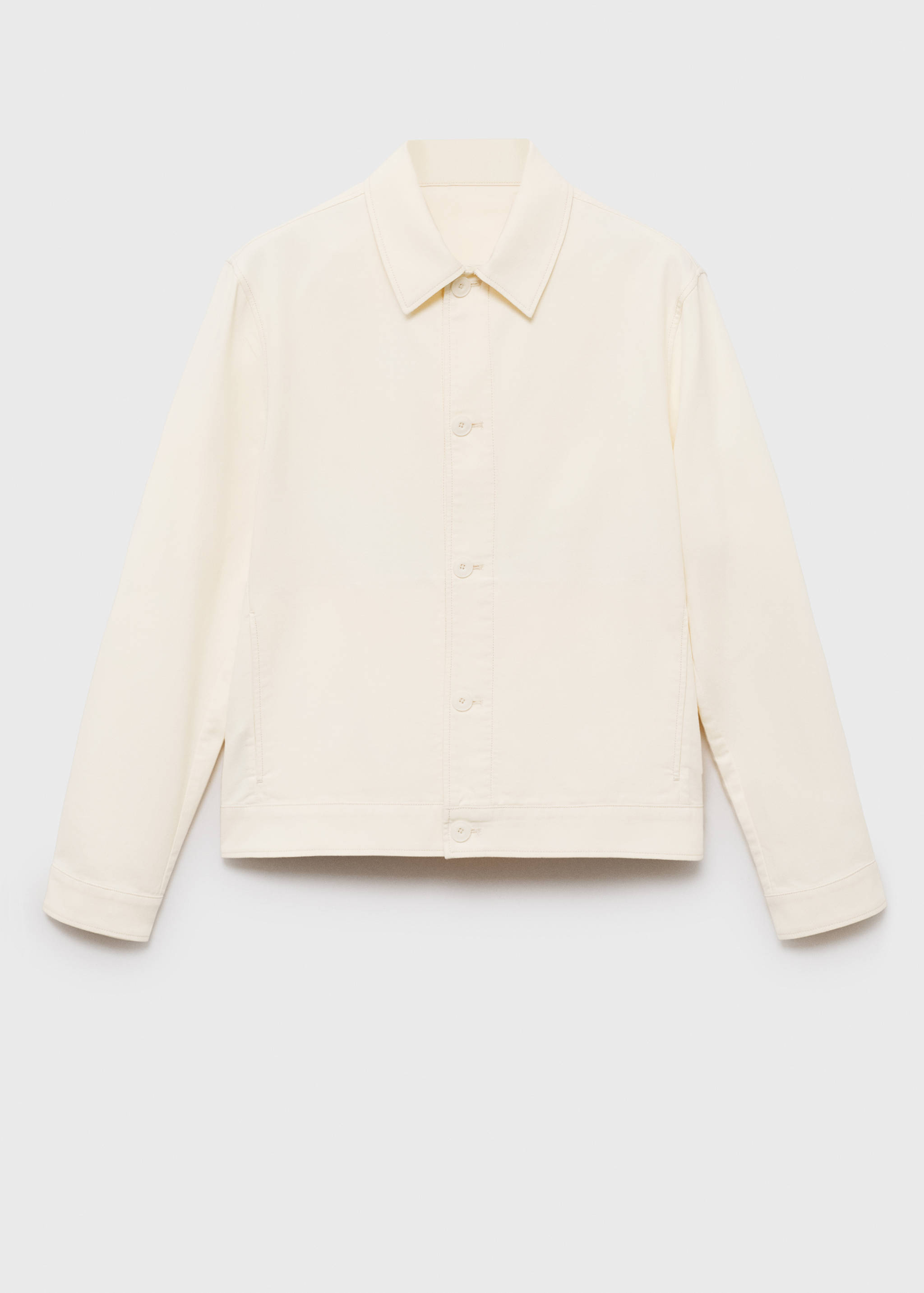 Пряма бавовняна куртка з гудзиками - Товар без моделі