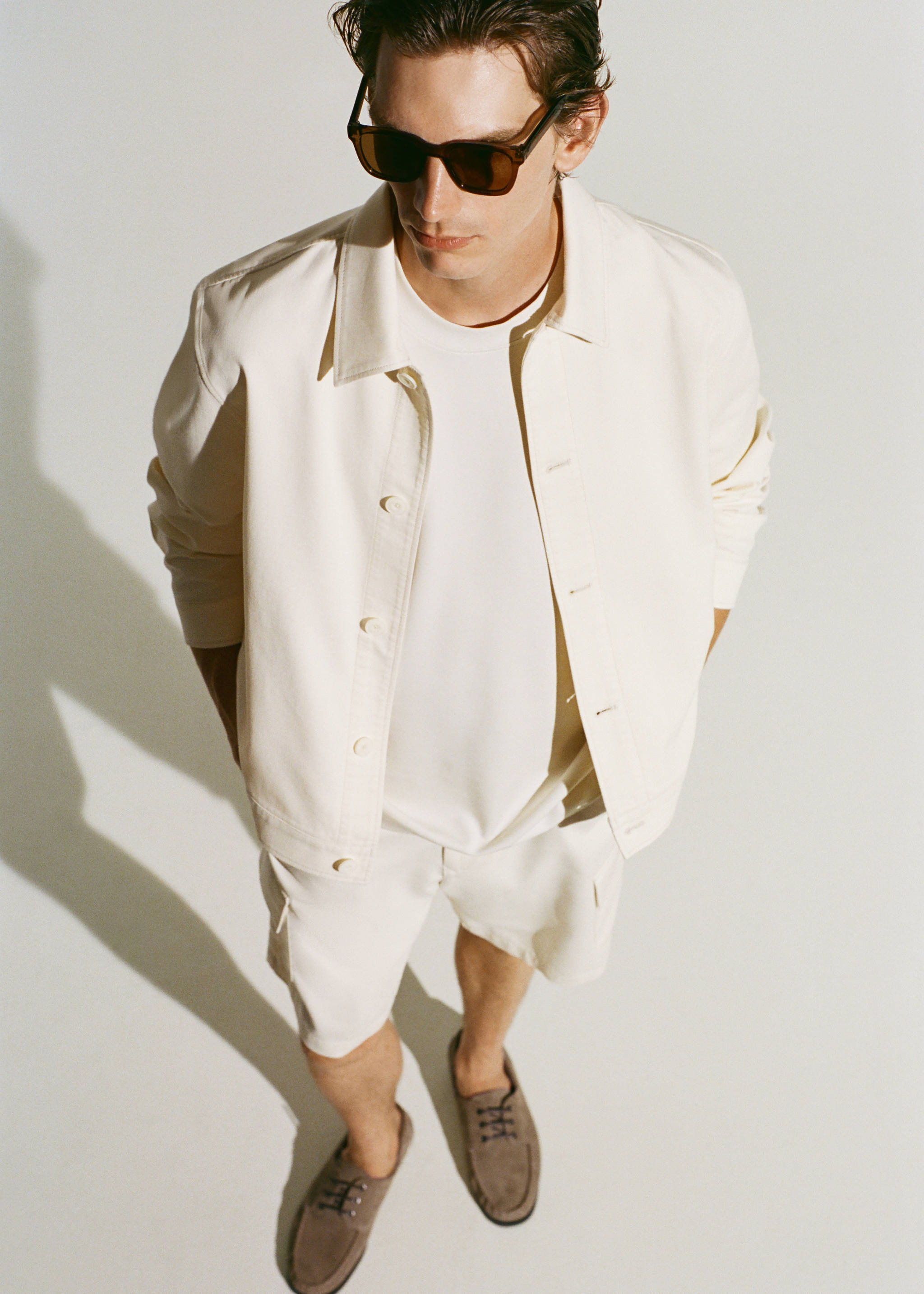 Пряма бавовняна куртка з гудзиками - Детальніше про товар 3