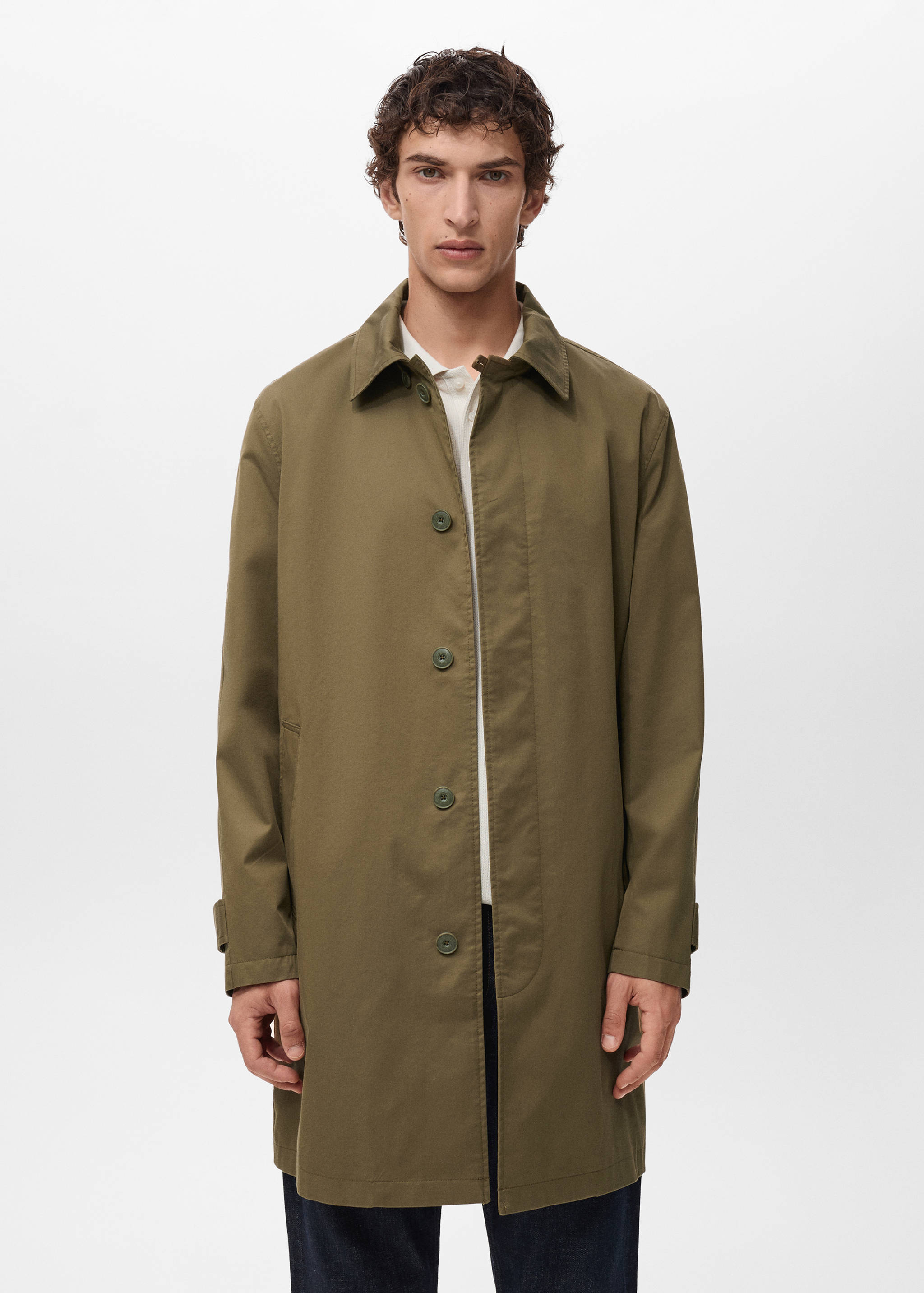 Classic water-repellent trench coat - Medium plane