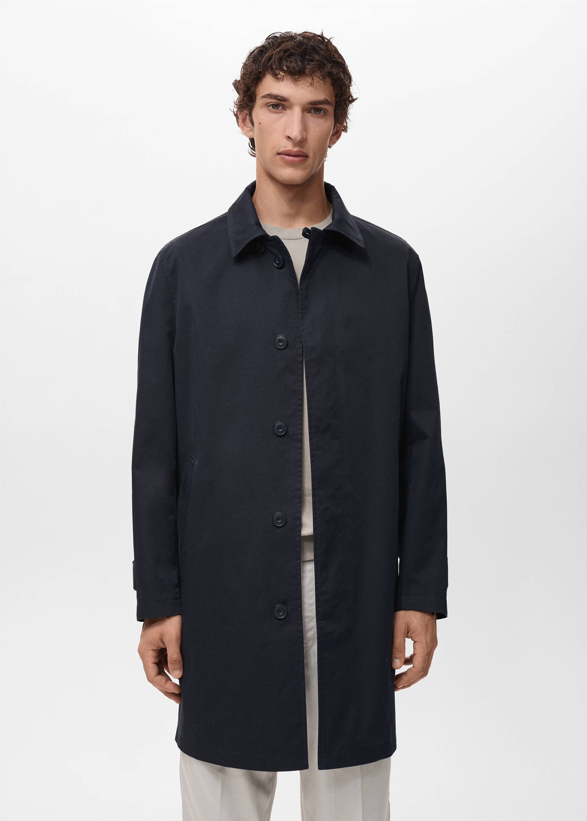 Classic water-repellent trench coat - Medium plane