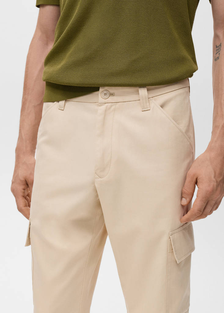 Cotton lyocell cargo pants - thumbnail 5