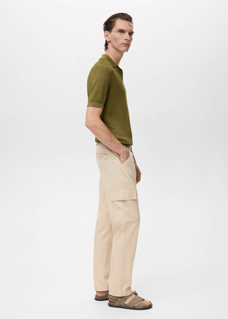 Cotton lyocell cargo pants - thumbnail 6