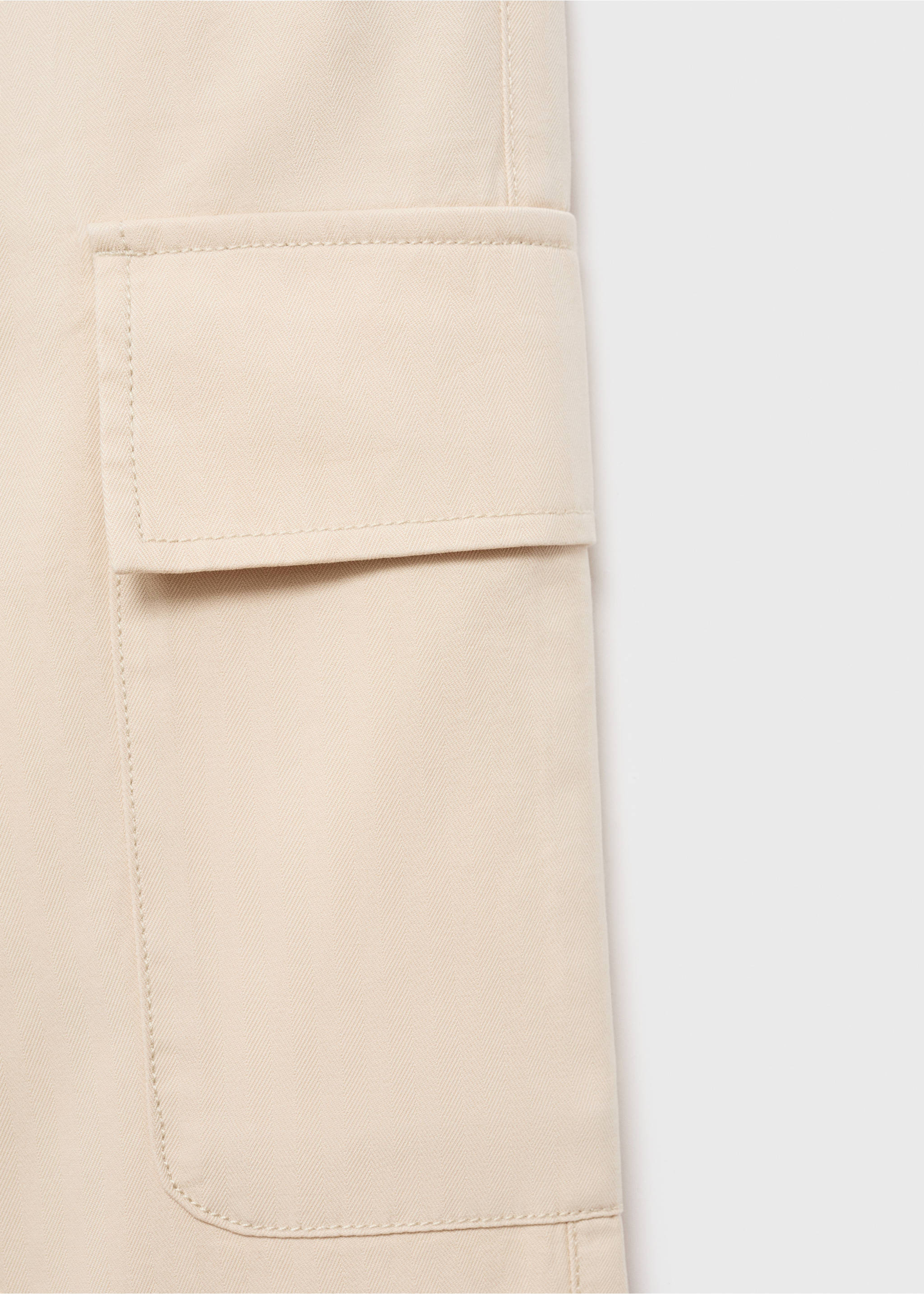 Pantalon cargo coton et lyocell - Détail de l'article 8, Beige. Ref: 17084404-00.