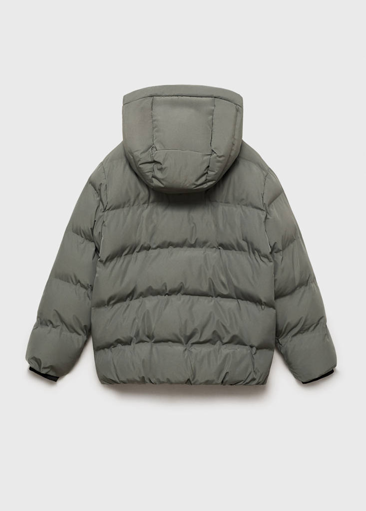 Hood puffer coat — Pastel Green