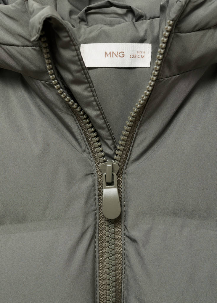 Hood puffer coat — Pastel Green