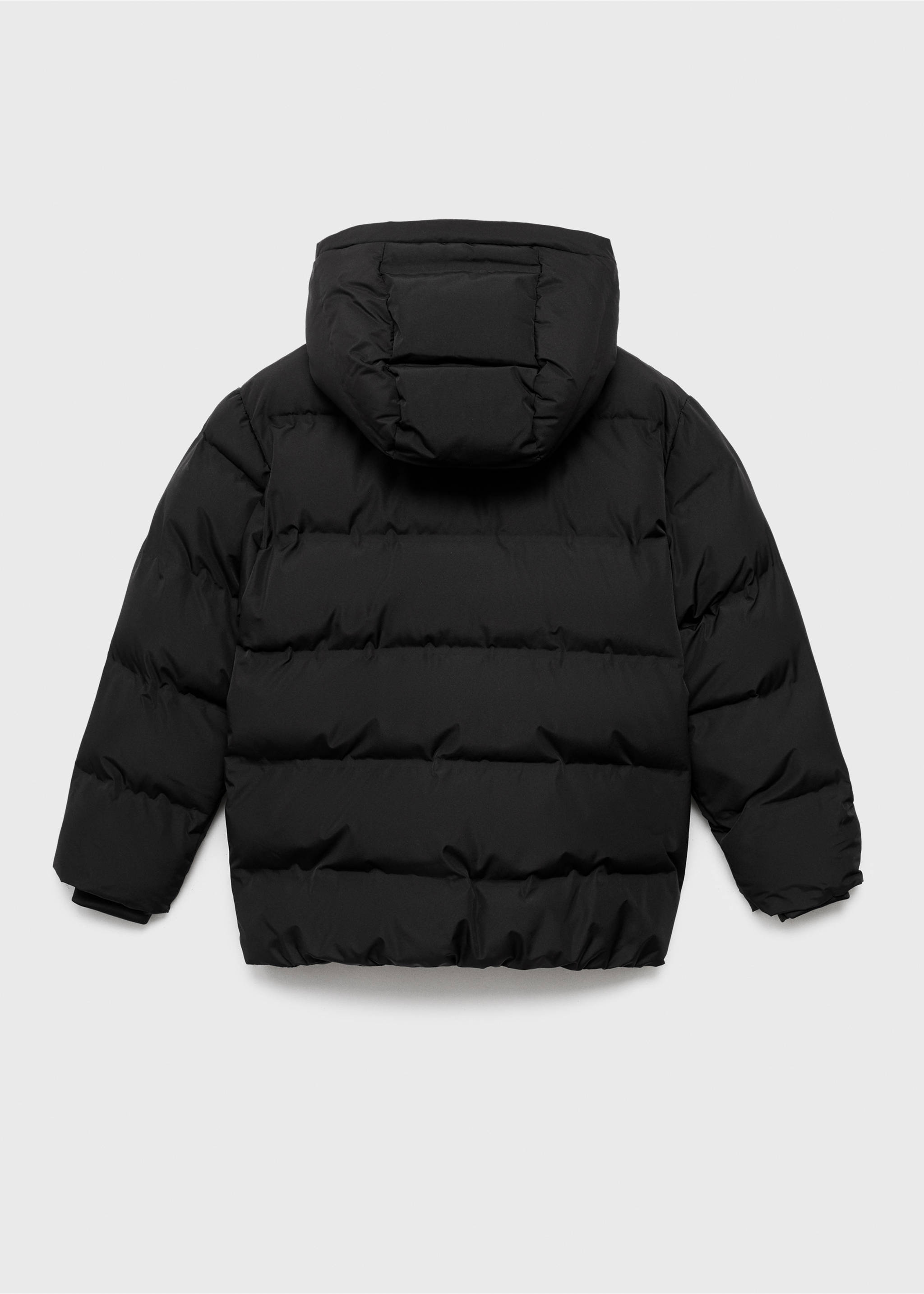 Hood puffer coat - Reverse of the article, Black. Ref: 17084405-00.