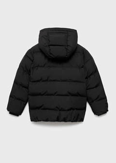 Hood puffer coat — Black 5