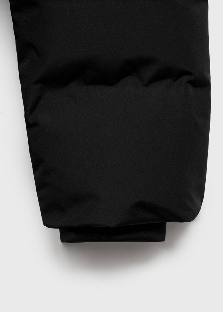 Hood puffer coat — Black