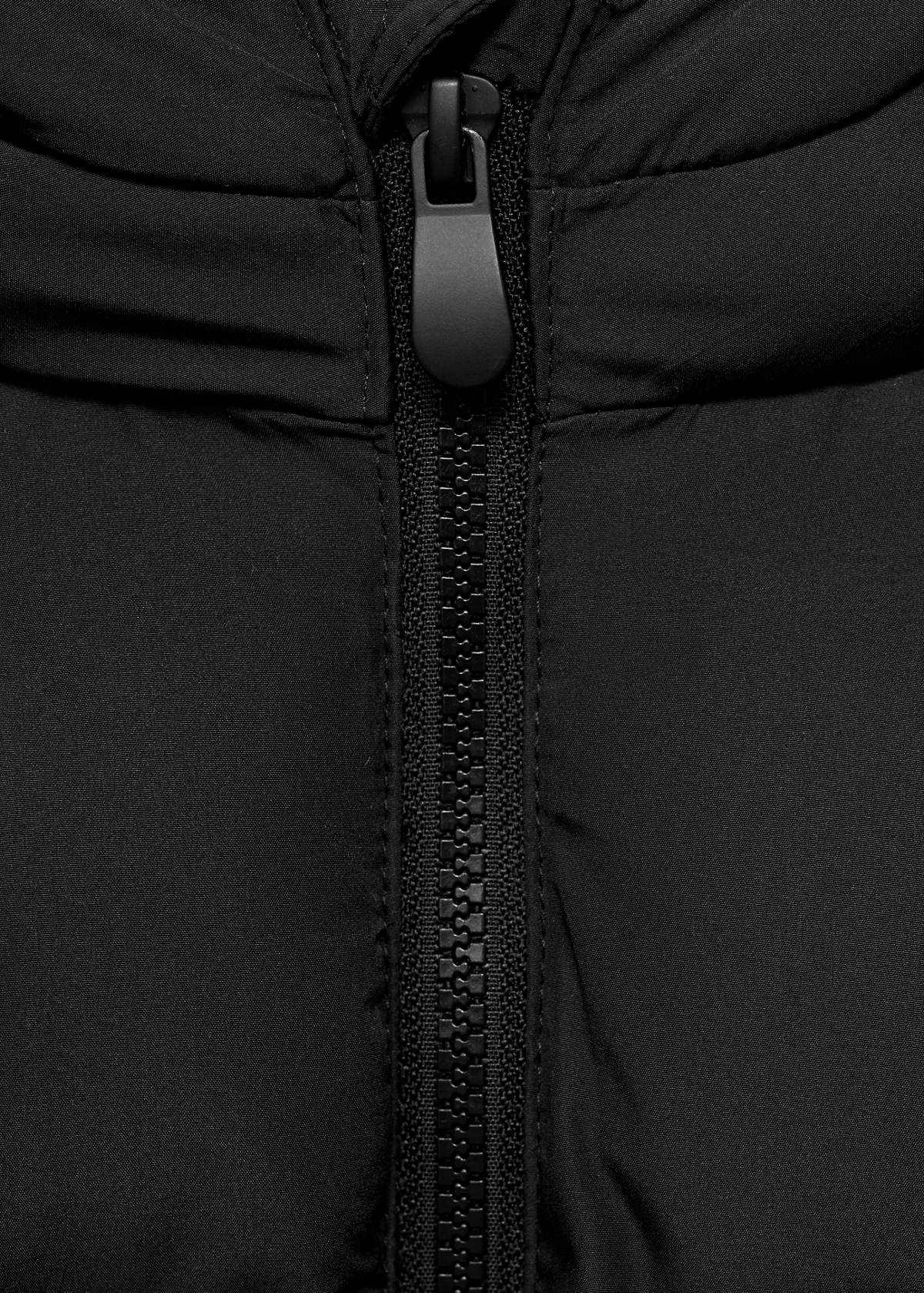 Hood puffer coat — Black