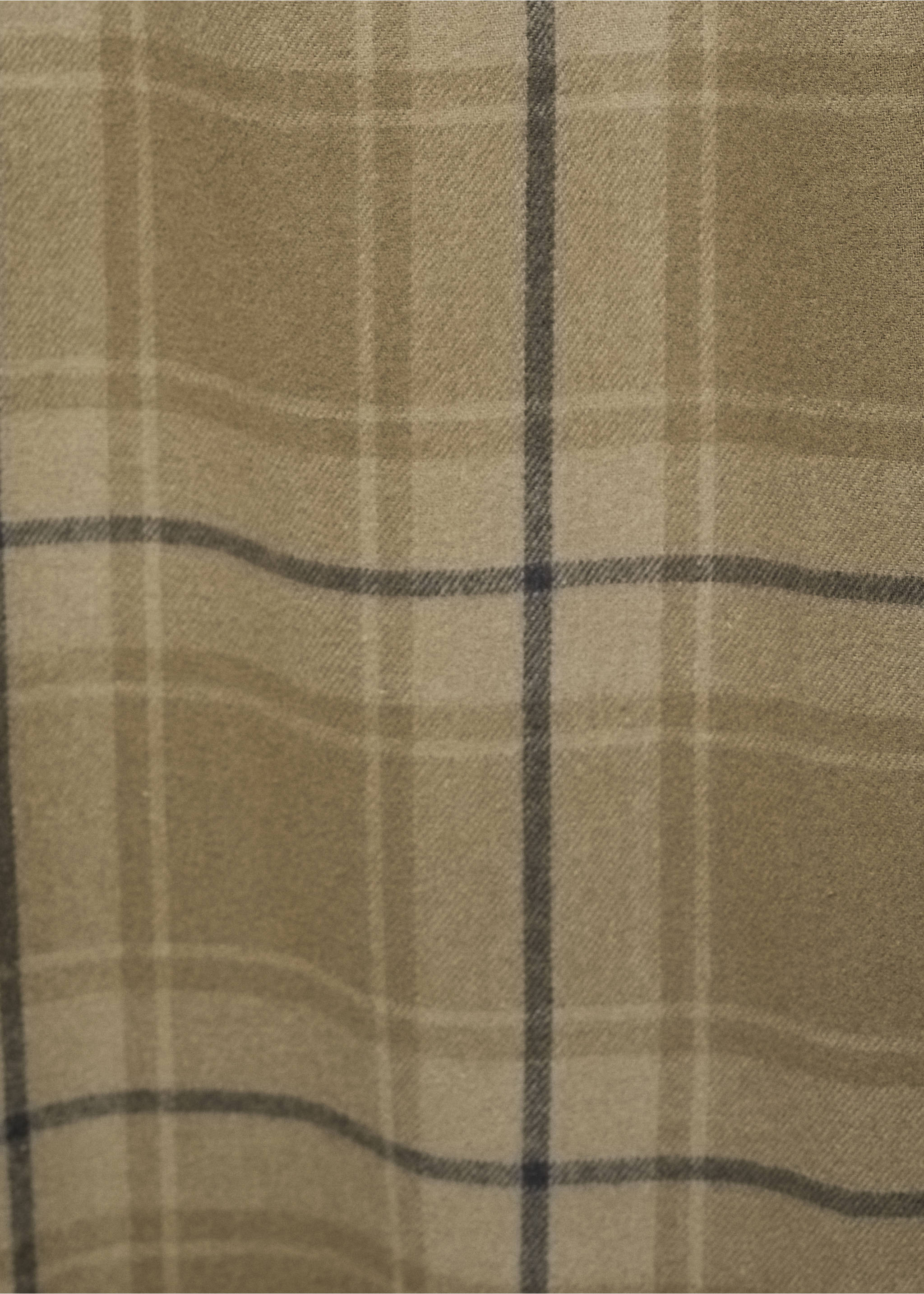 Two-piece flannel check pyjamas - Details of the article 0, Olive Green. Ref: 17084406-00.