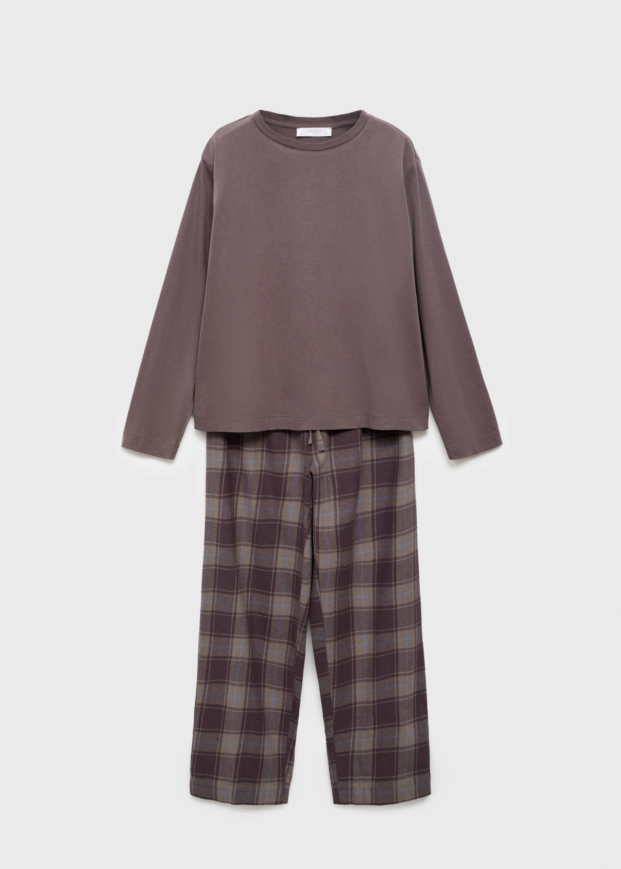 Two-piece flannel check pyjamas - Article without model