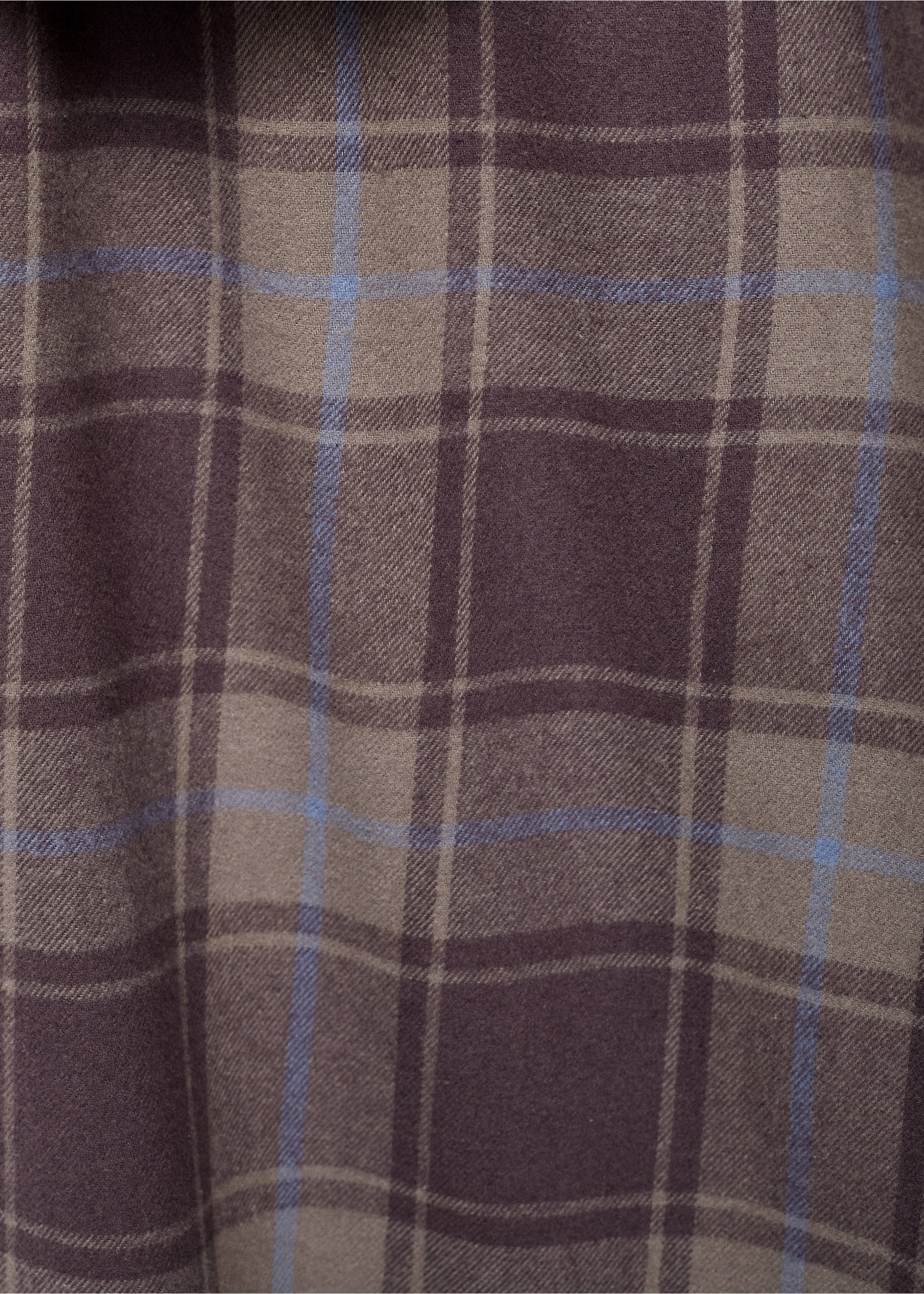 Two-piece flannel check pajamas - Details of the article 0, Ink Blue. Ref: 17084406-00.