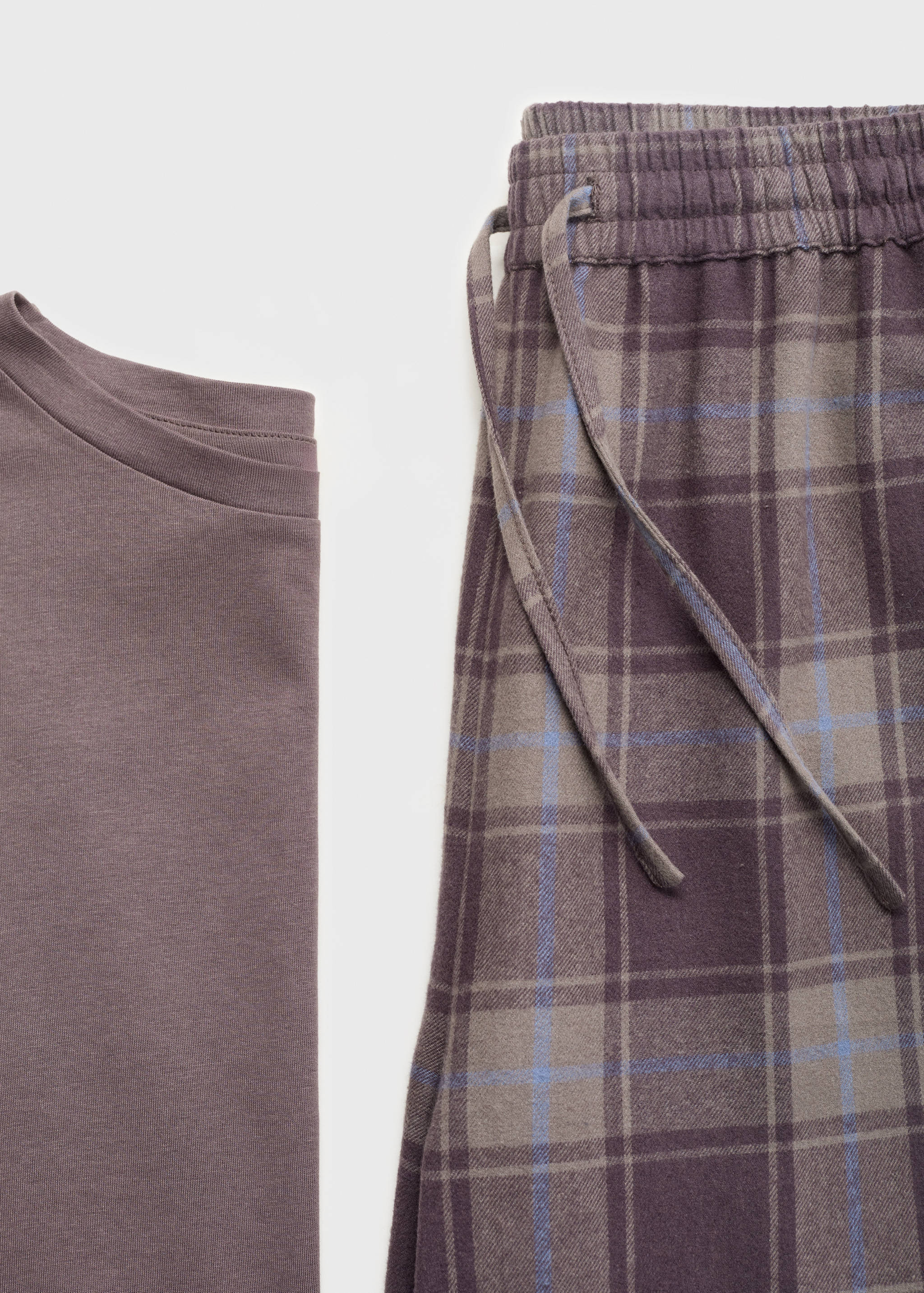 Two-piece flannel check pajamas - Details of the article 8