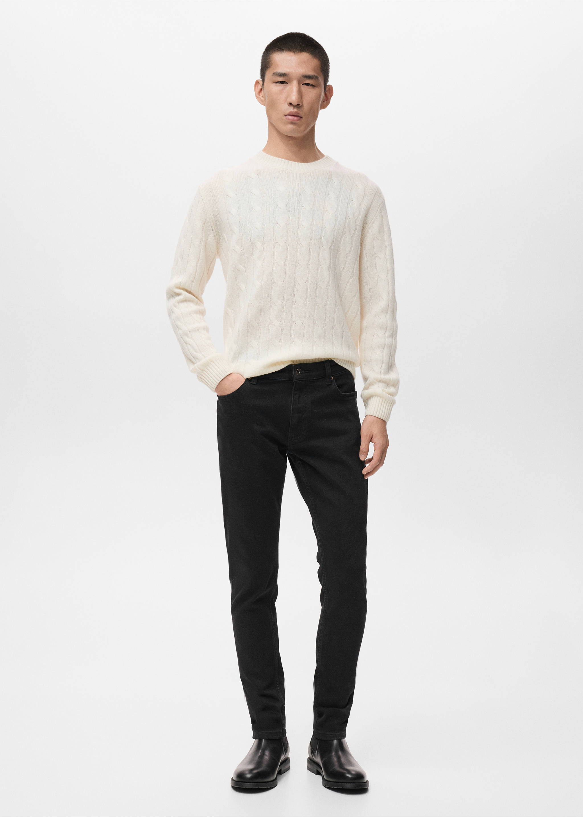 Jean Jude skinny-fit - Plan général, Black denim. Ref: 17084407-00.