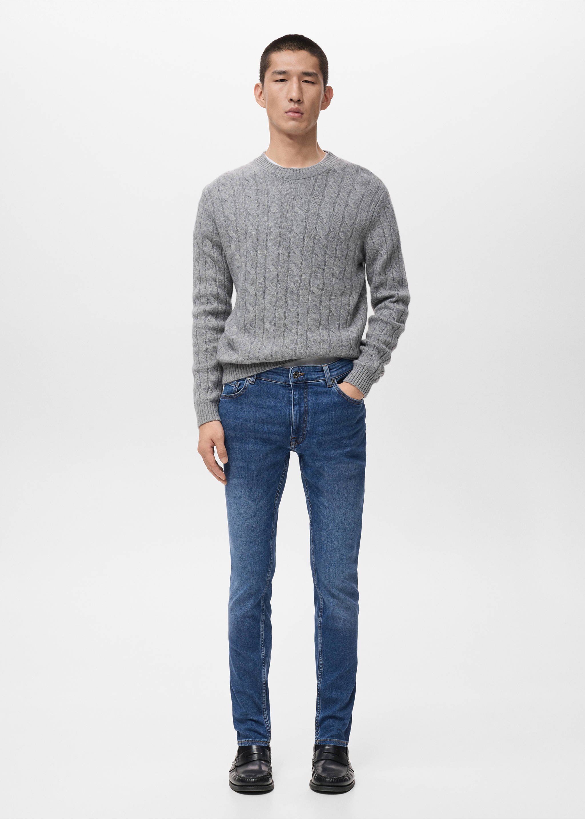 Jean Jude skinny-fit - Plan général, Bleu foncé. Ref: 17084408-00.