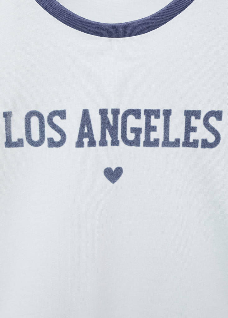 Printed cotton-blend t-shirt — Sky Blue