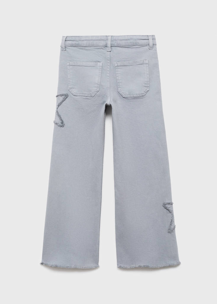 Jeans with embroidered stars — Blue