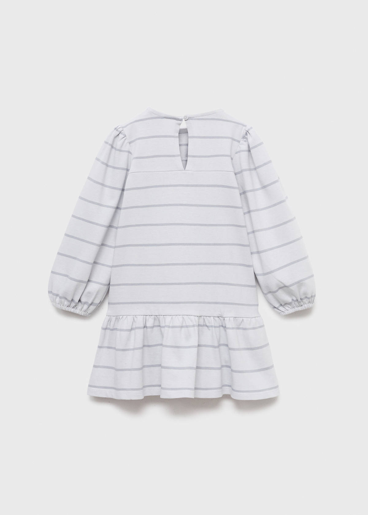 Striped cotton-blend dress — Blue