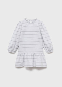 Striped cotton-blend dress — Blue 2