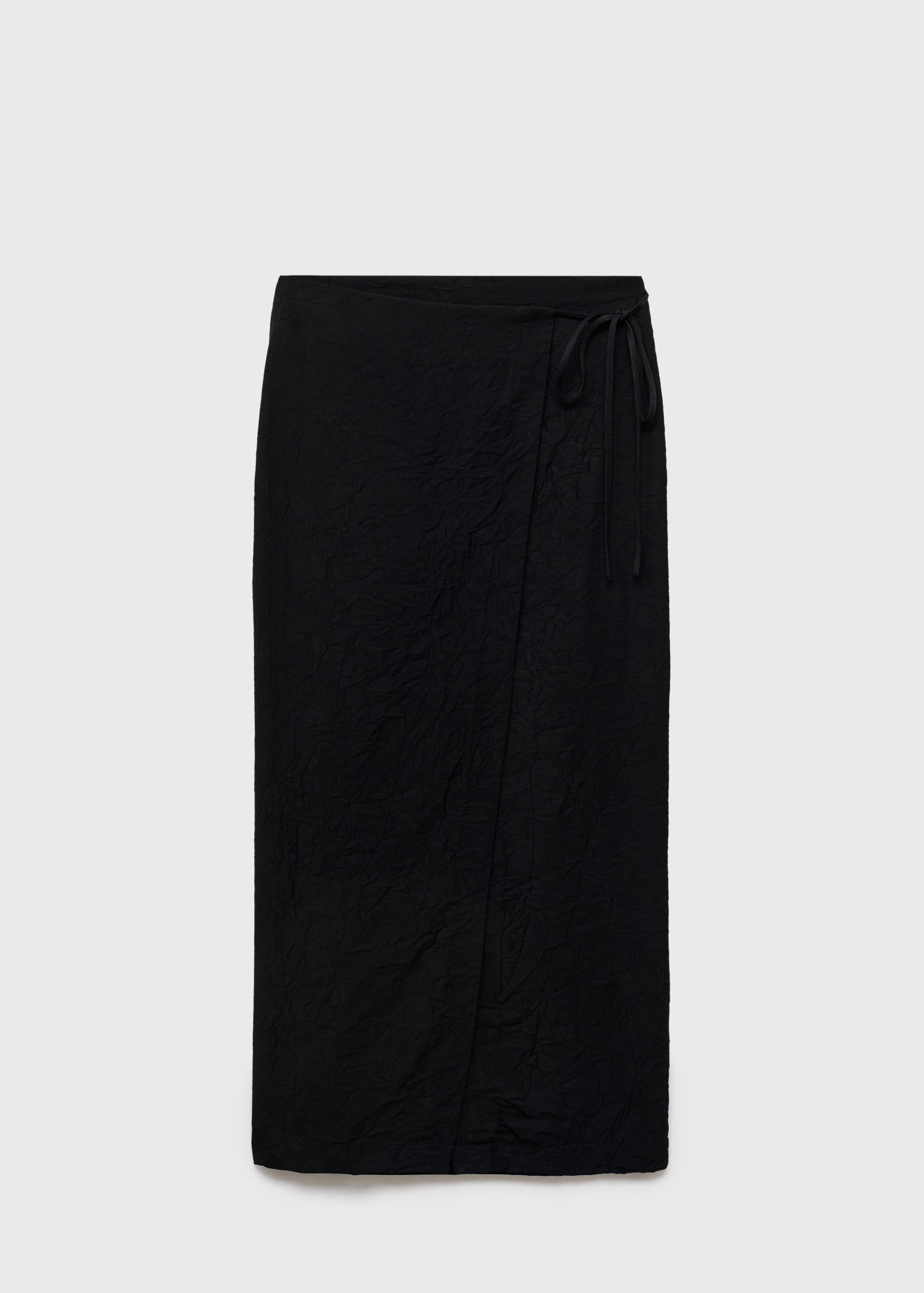 Creased-effect wrap-around skirt - Article without model