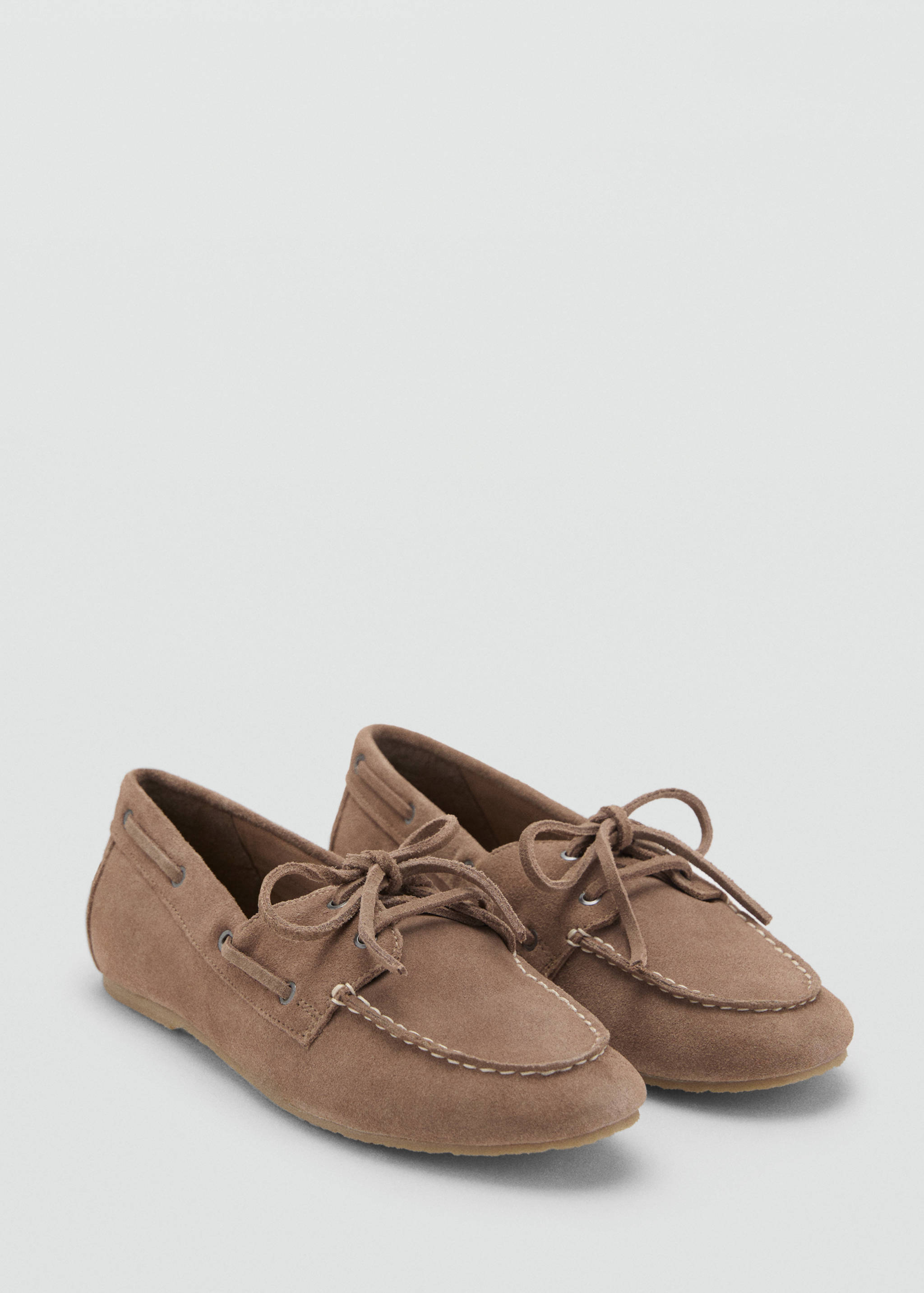 Leather lace-up moccasins - Medium plane