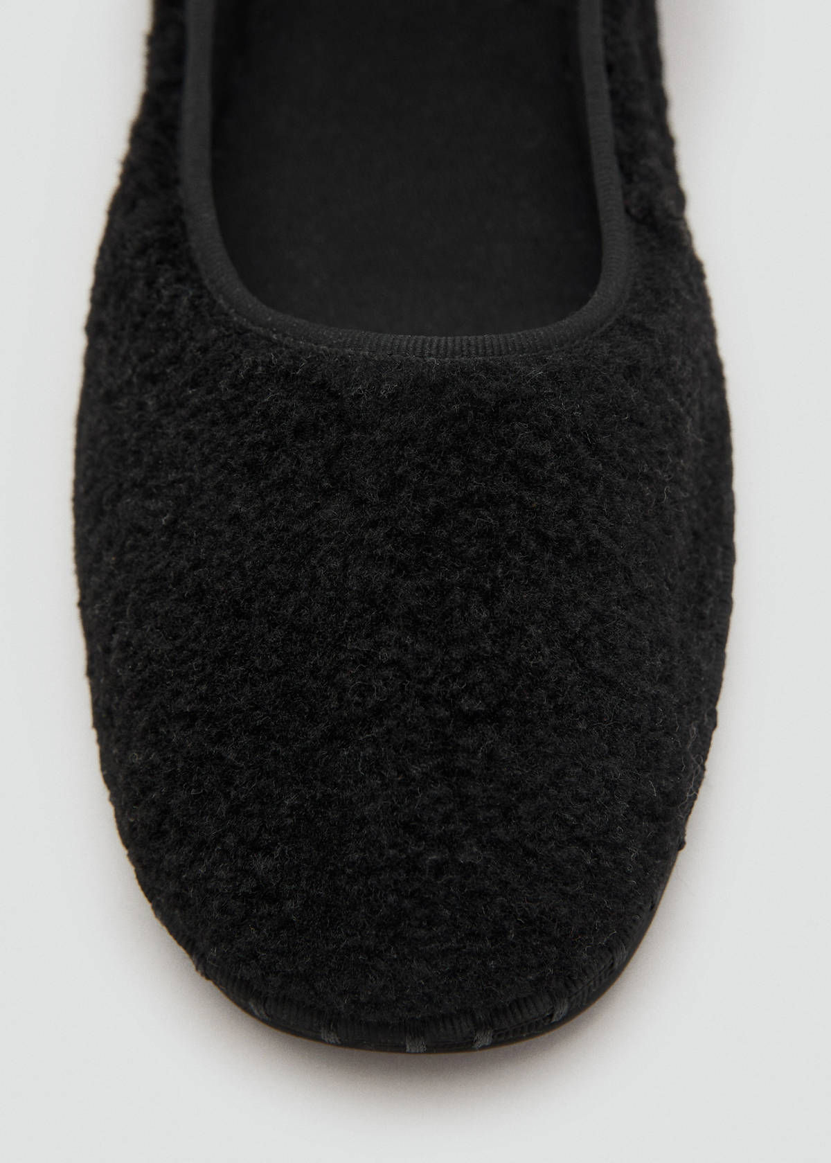 Sheepskin ballet flats — Black