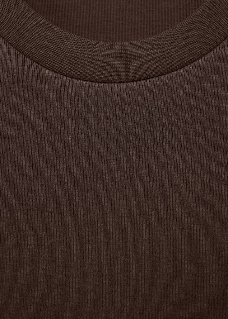 Regular-fit cotton sweatshirt — Chocolate